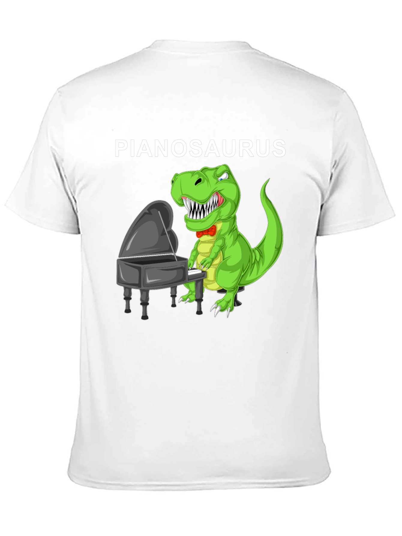 Pianosaurus T-Shirt: Dinosaur Piano Player Tee