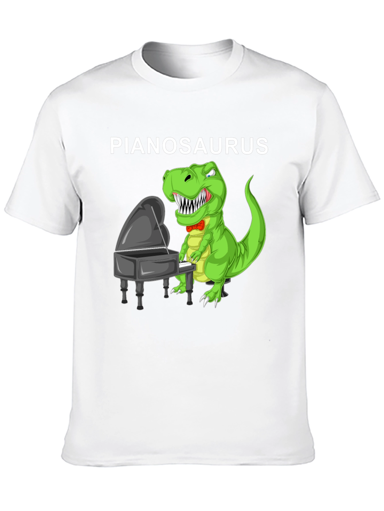 Pianosaurus T-Shirt: Dinosaur Piano Player Tee