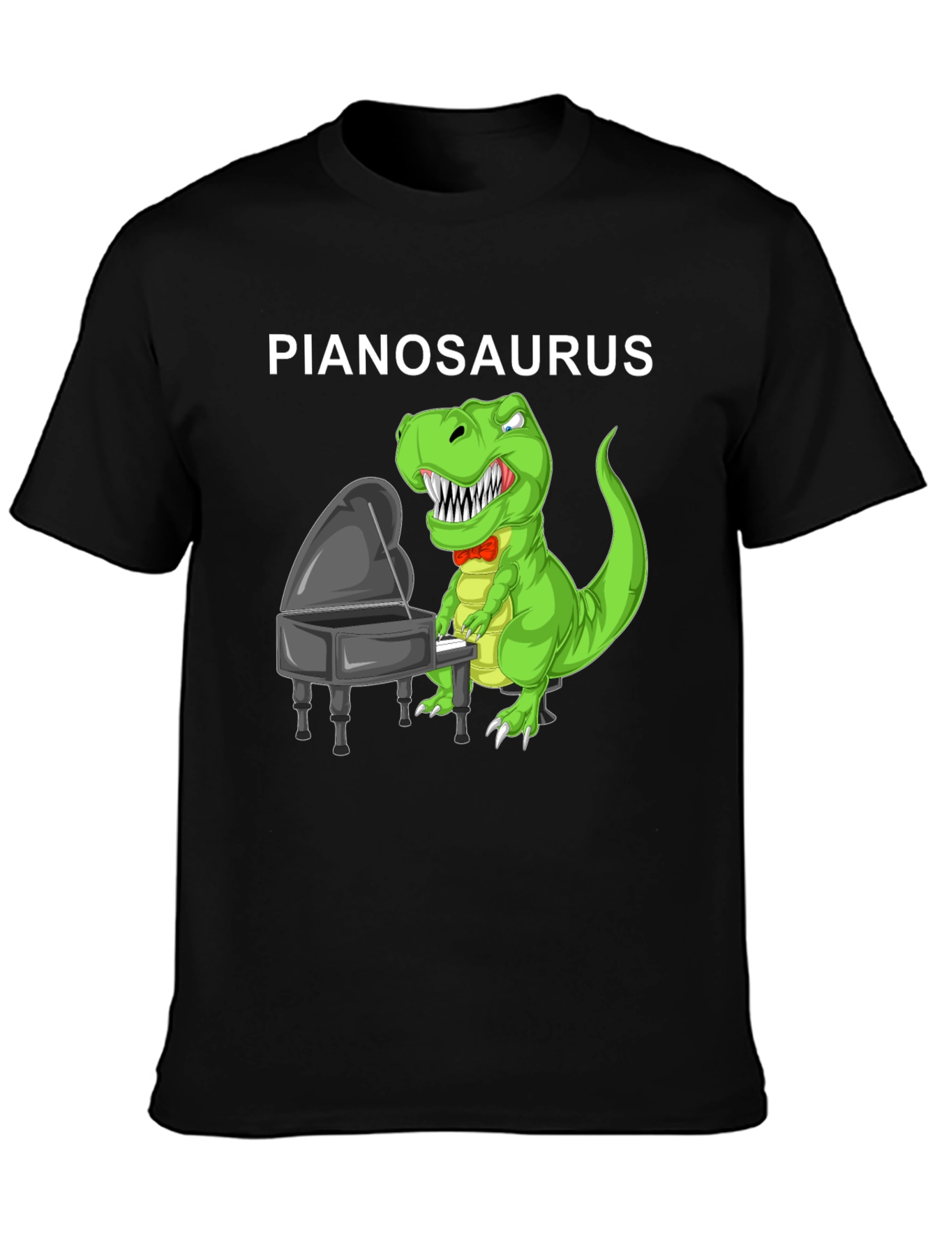 Pianosaurus T-Shirt: Dinosaur Piano Player Tee