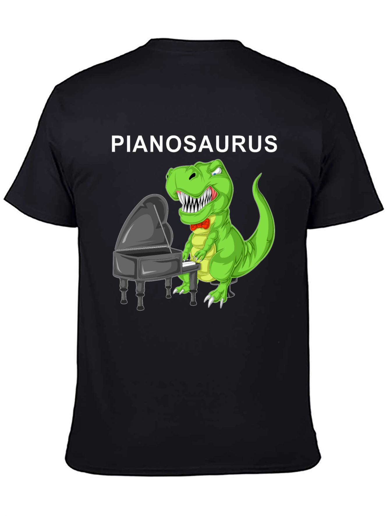 Pianosaurus T-Shirt: Dinosaur Piano Player Tee