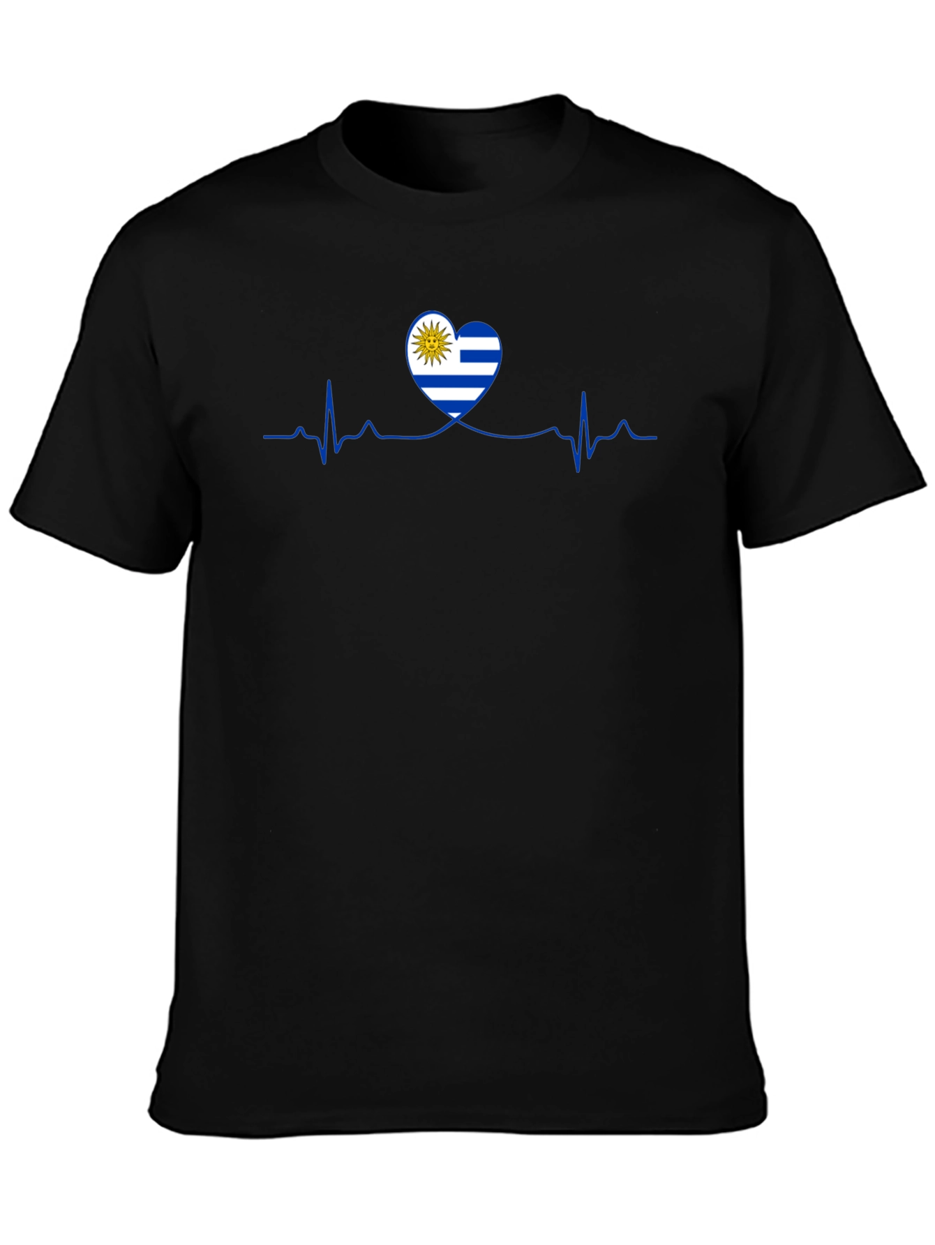 Uruguay Heartbeat Flag T-Shirt