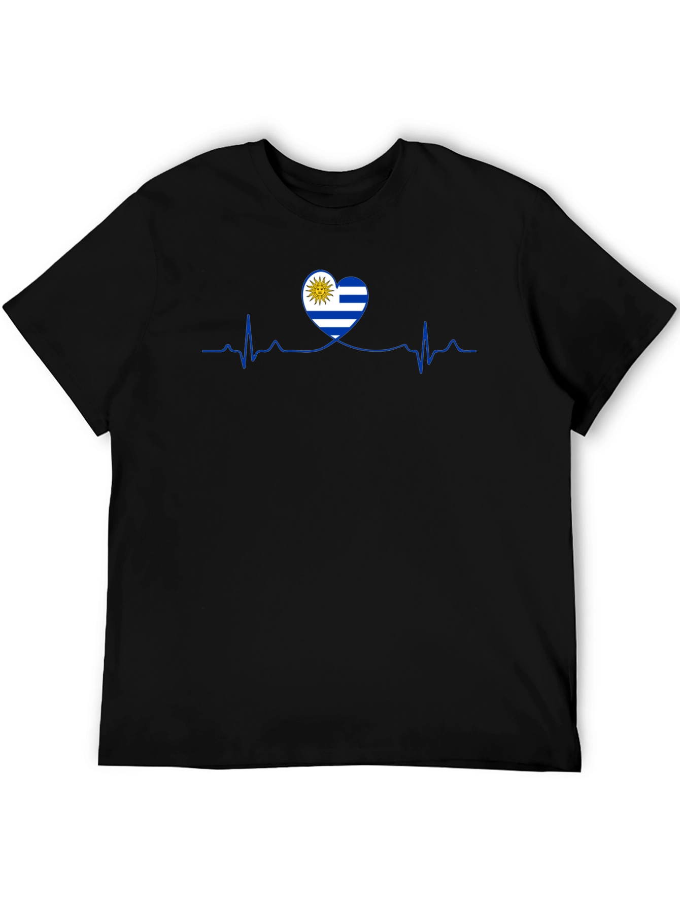 Uruguay Heartbeat Flag T-Shirt