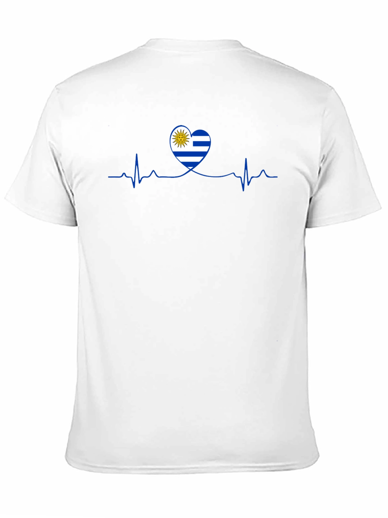 Uruguay Heartbeat Flag T-Shirt
