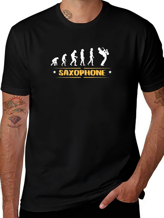 Saxophone Evolution T-Shirt - Black