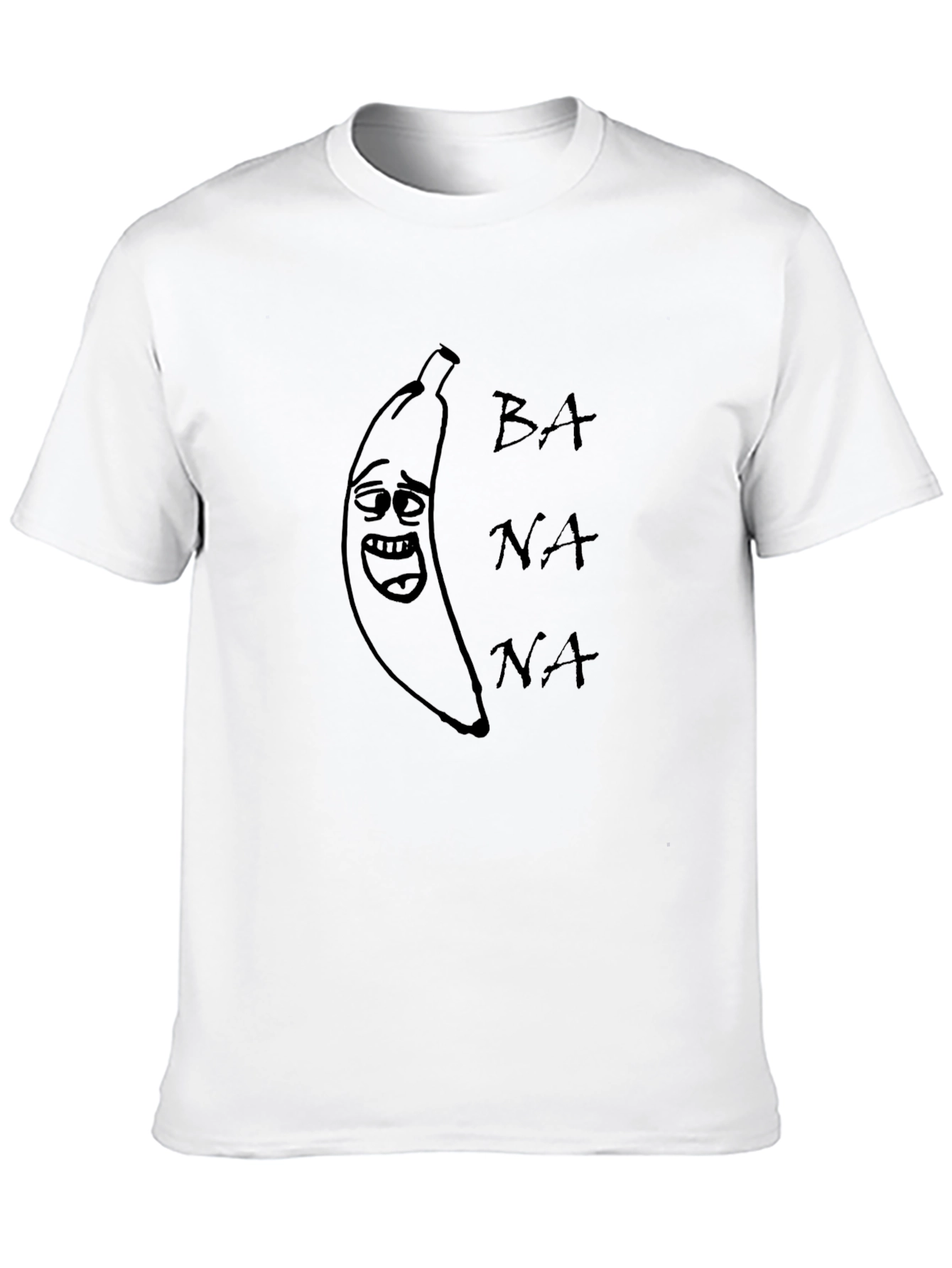 Funny Banana Graphic Black T-Shirt