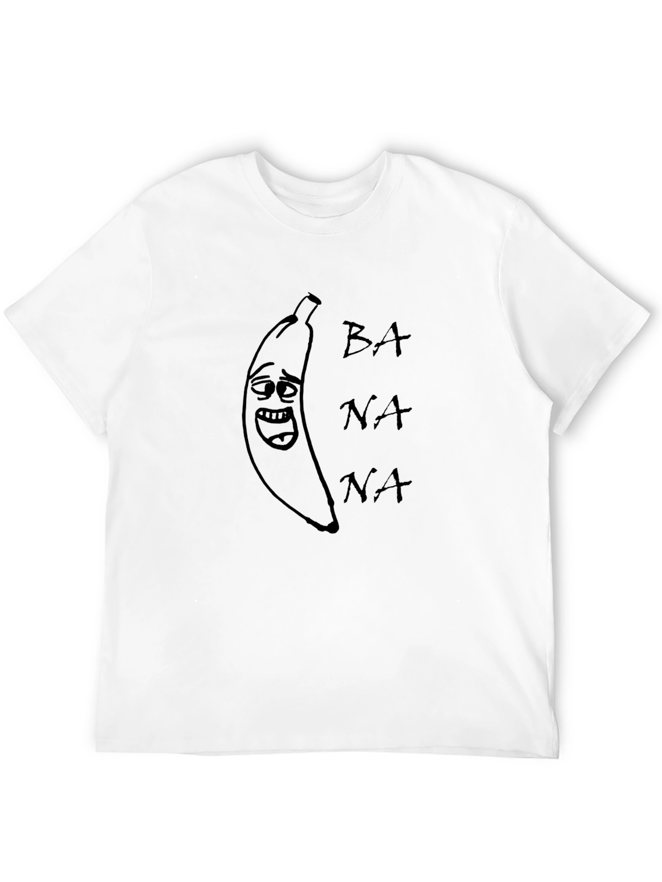 Funny Banana Graphic Black T-Shirt