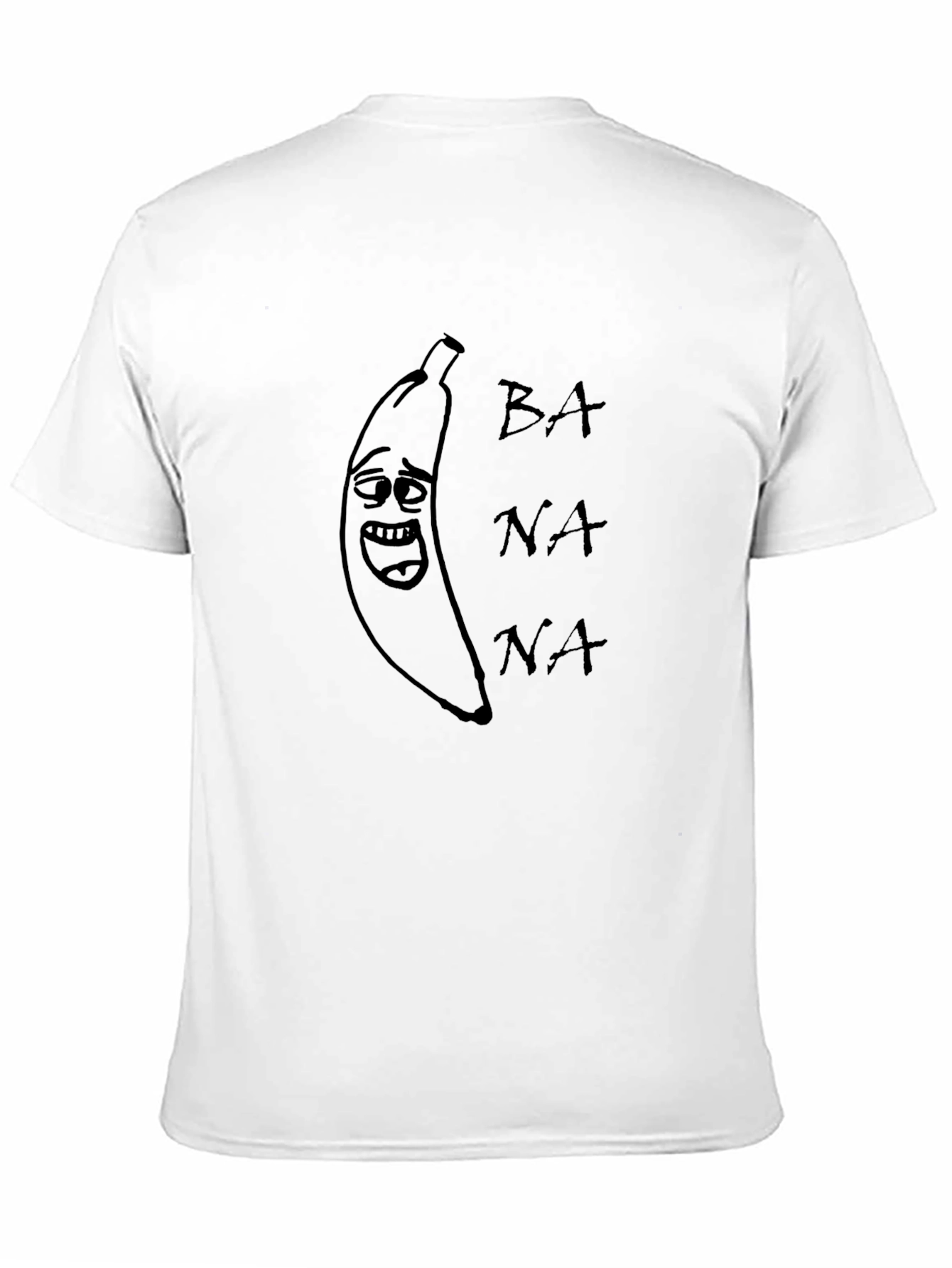 Funny Banana Graphic Black T-Shirt
