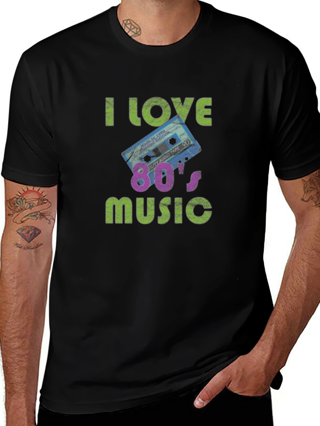 I Love 80s Music Graphic T-Shirt