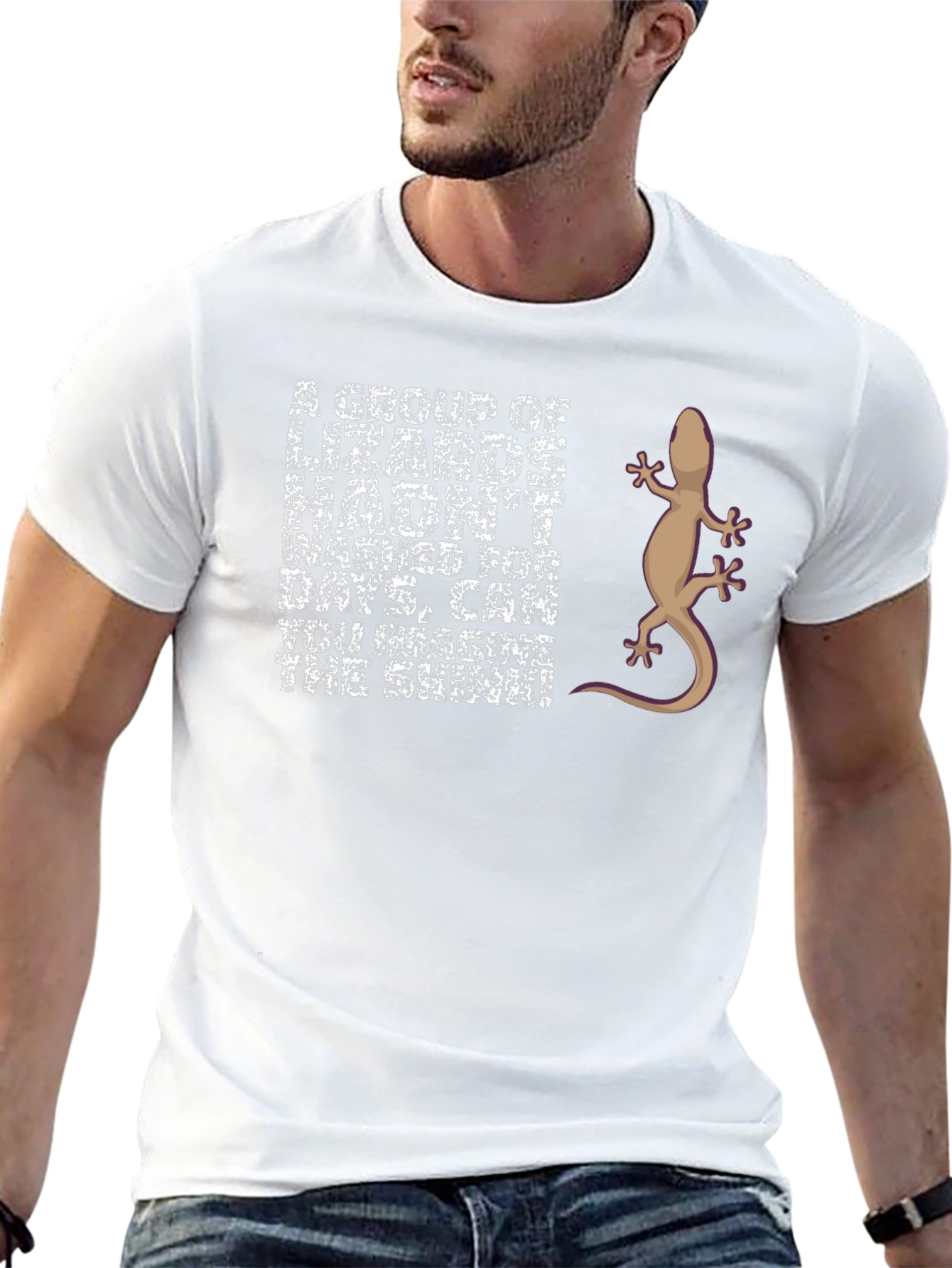 Lizard Humor Graphic T-Shirt