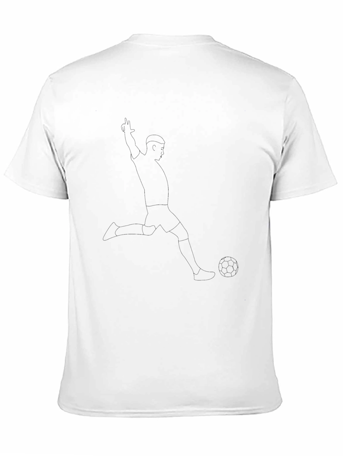 Soccer Player Graphic Tee - Black