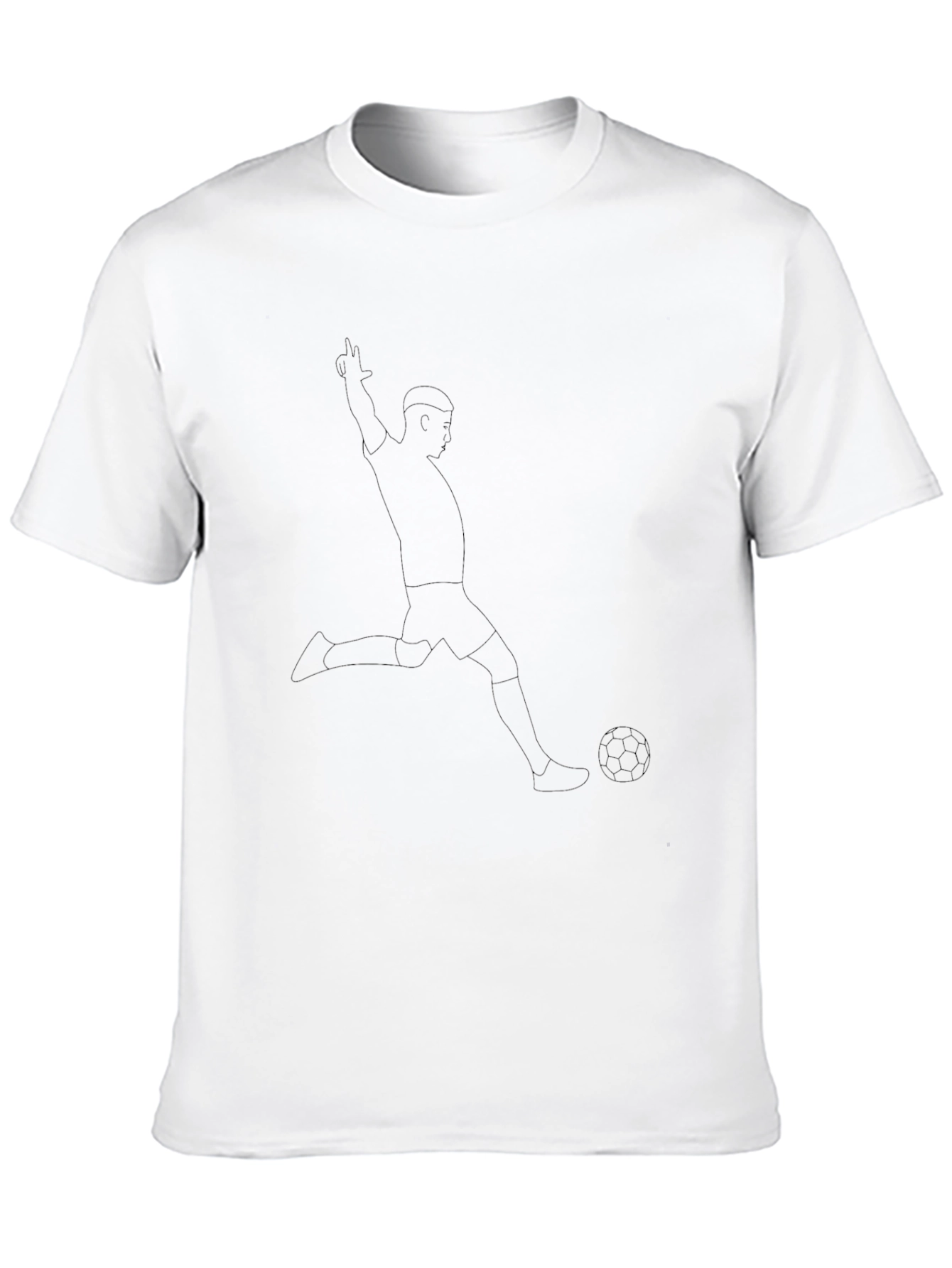 Soccer Player Graphic Tee - Black