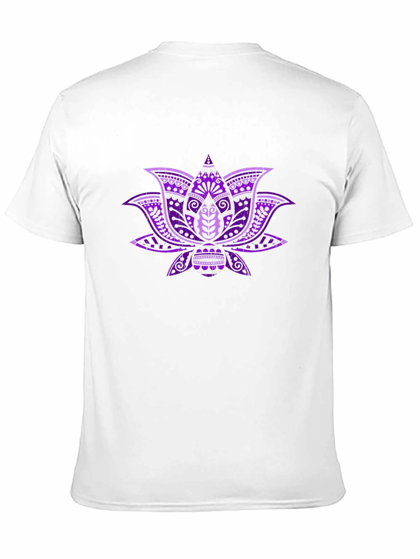 Lotus Flower Graphic Black T-Shirt