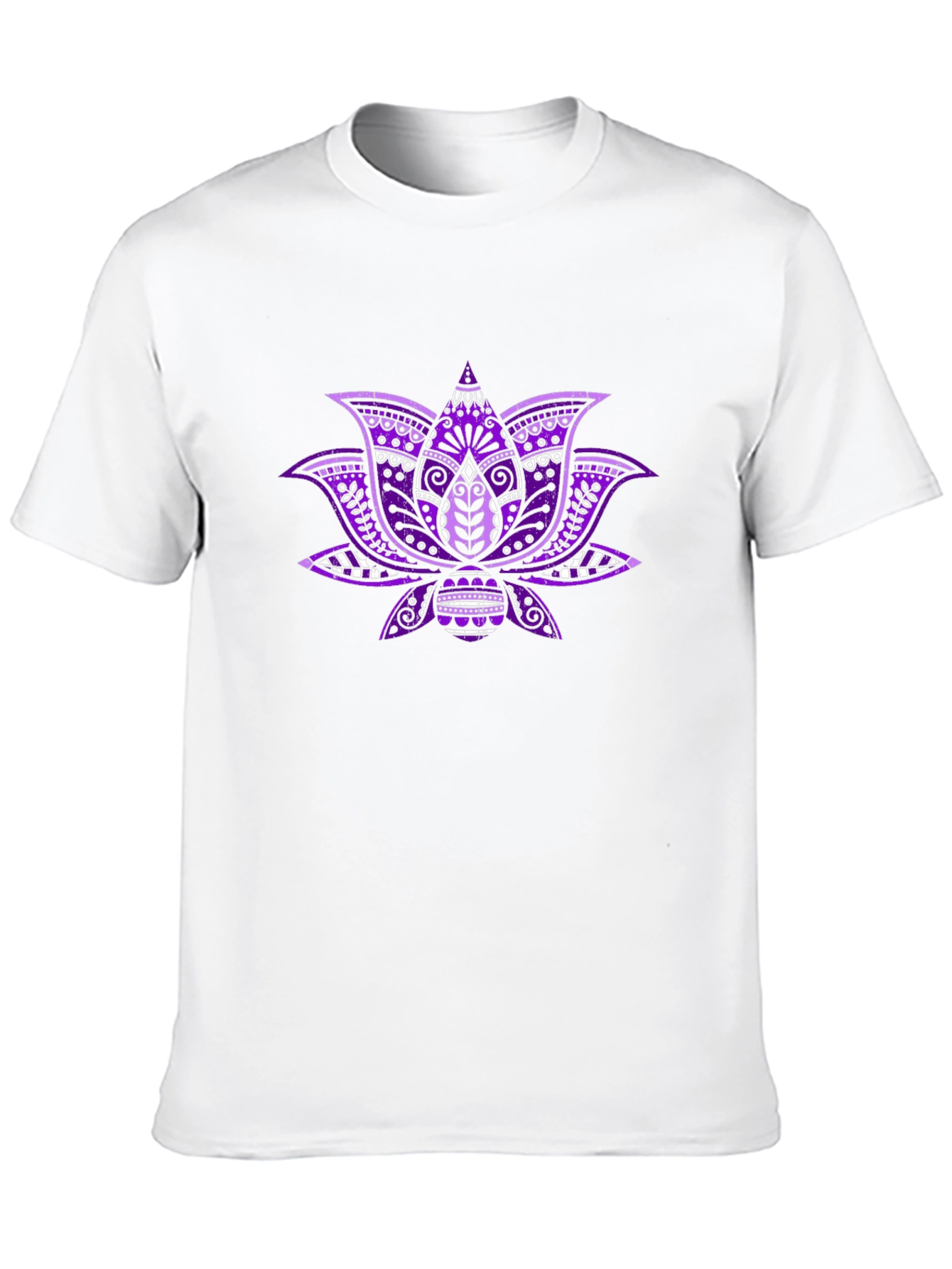 Lotus Flower Graphic Black T-Shirt