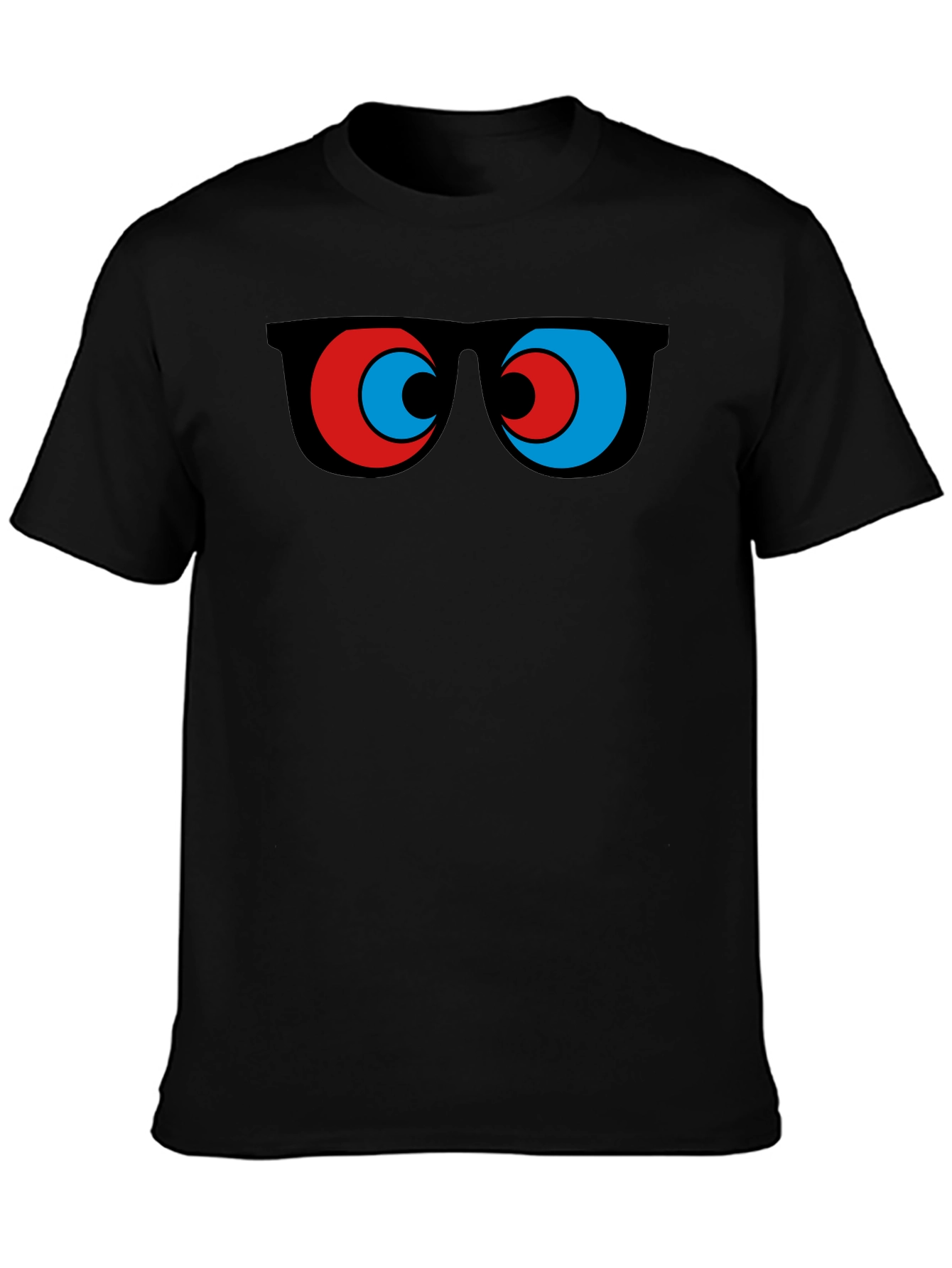 Funny Sunglasses Graphic Tee - Quirky Mens Black T-Shirt