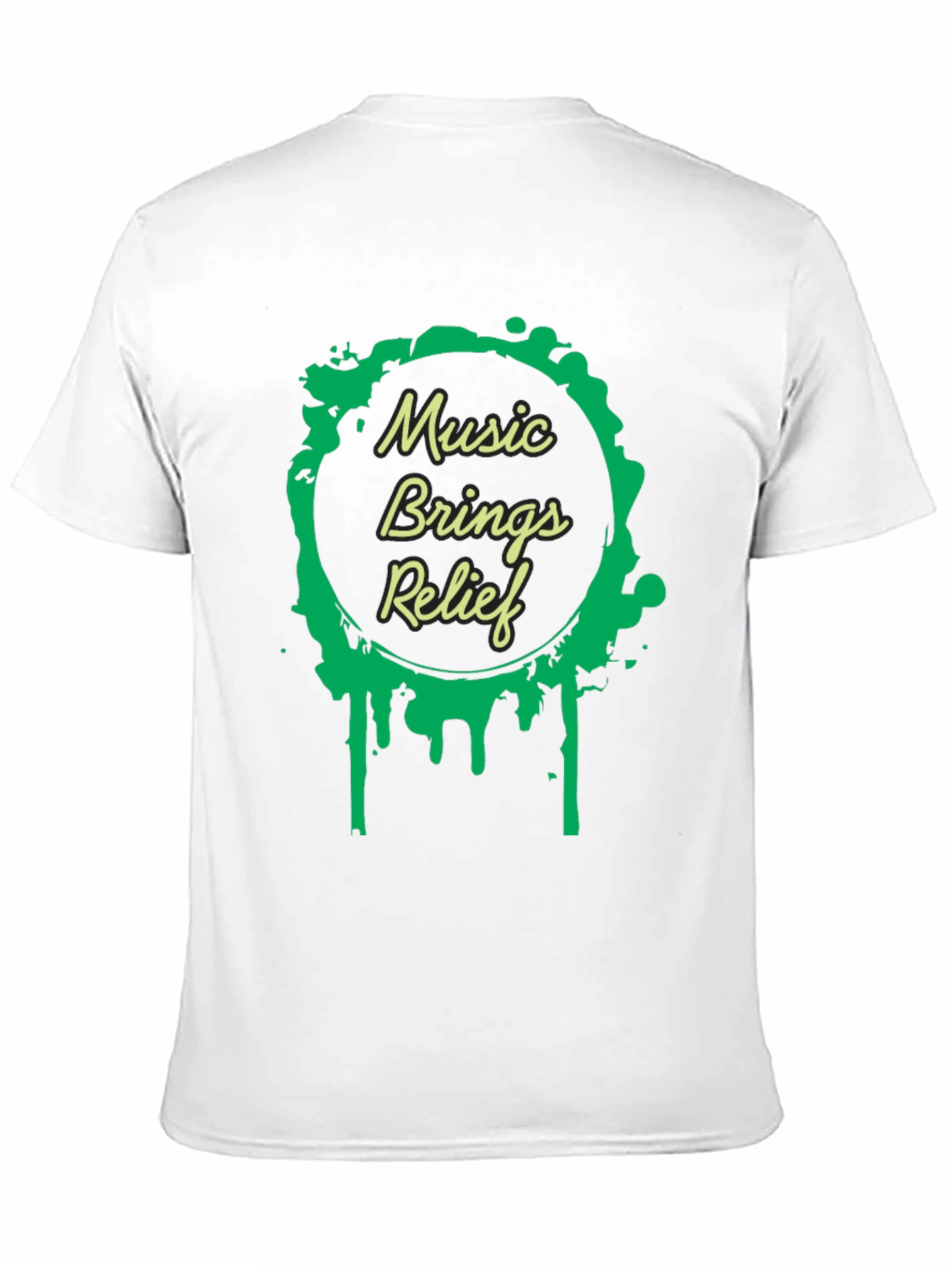 Music Brings Relief Black Graphic Tee