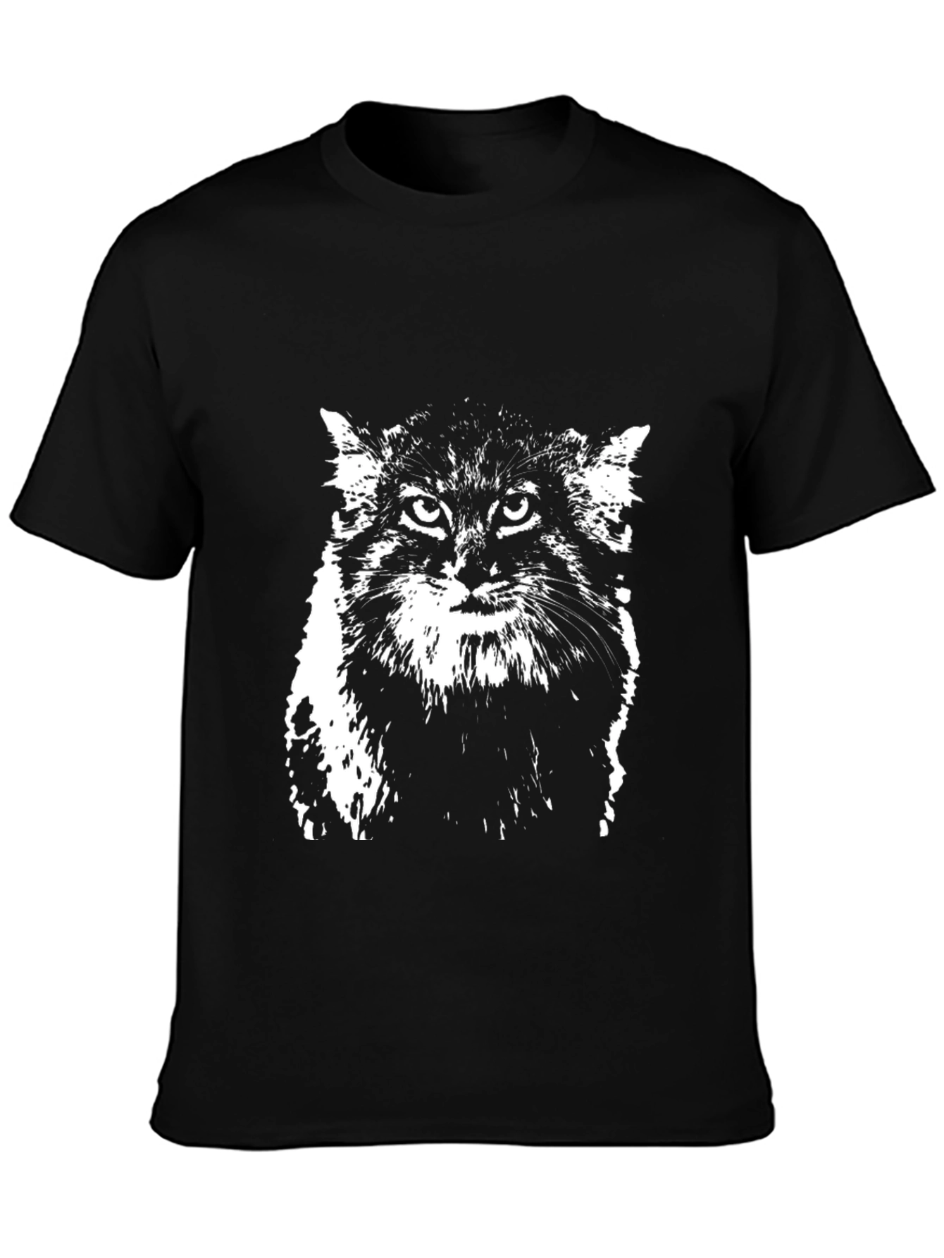 Wild Cat Graphic Tee - Unique Animal Shirt