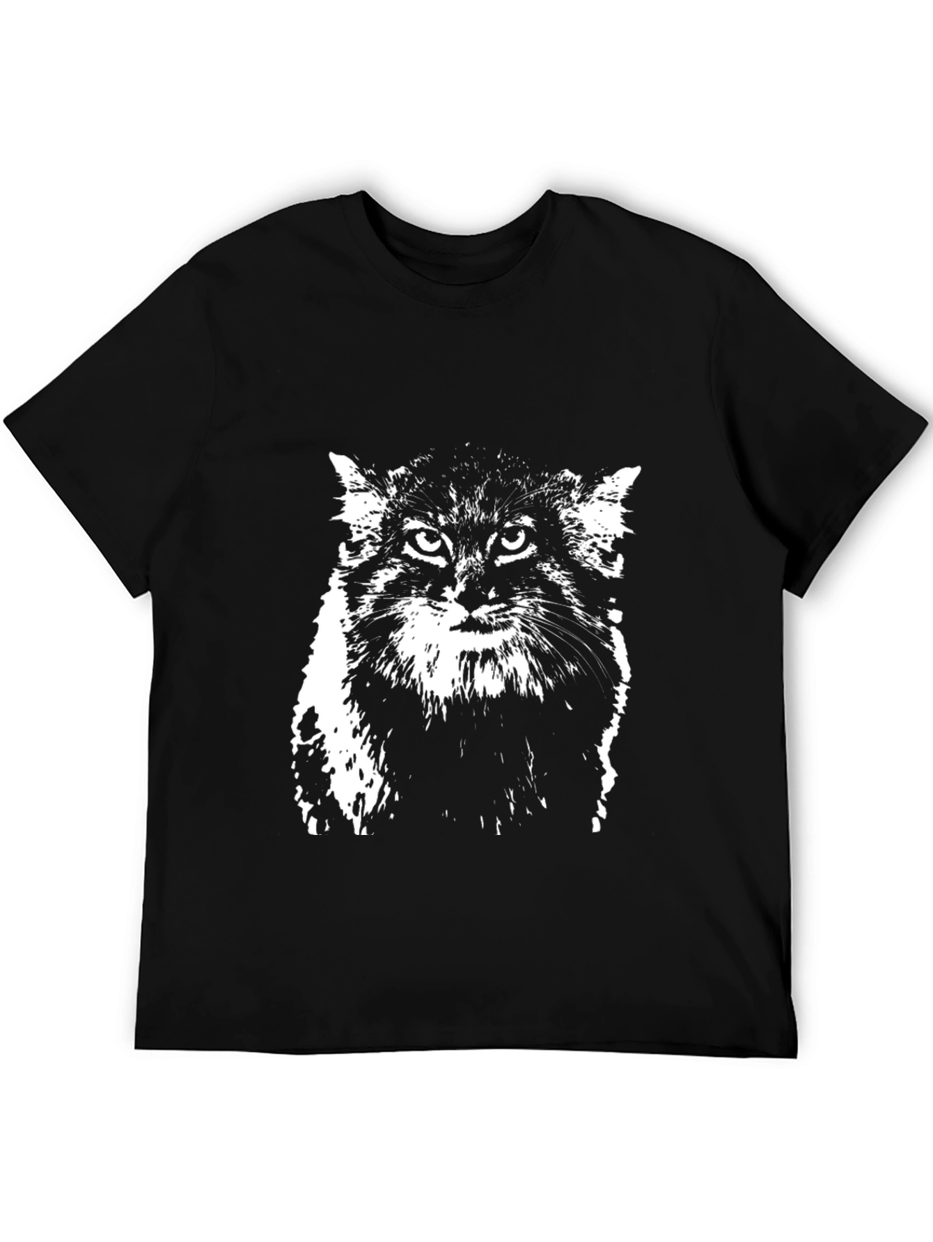 Wild Cat Graphic Tee - Unique Animal Shirt