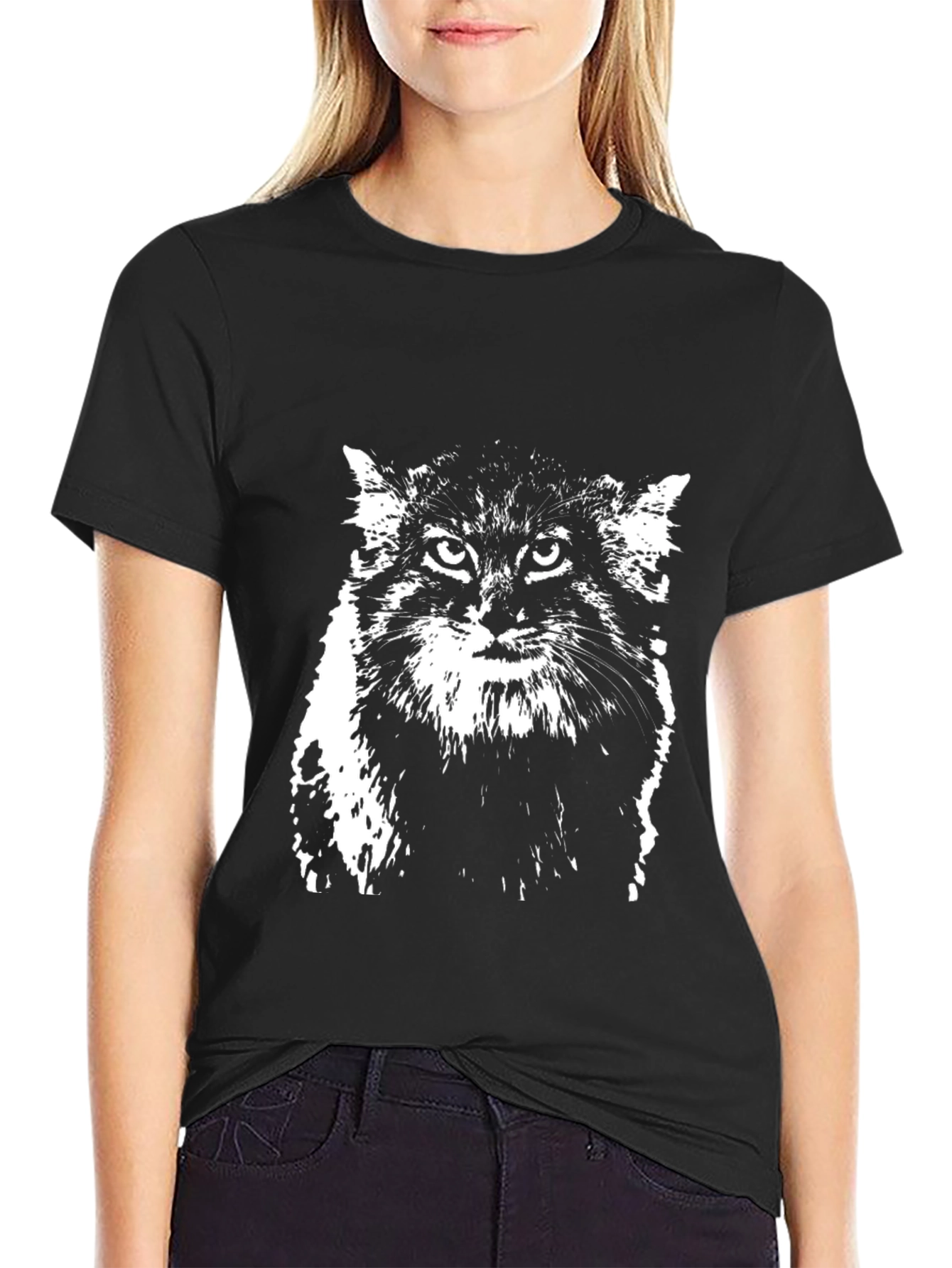 Wild Cat Graphic Tee - Unique Animal Shirt
