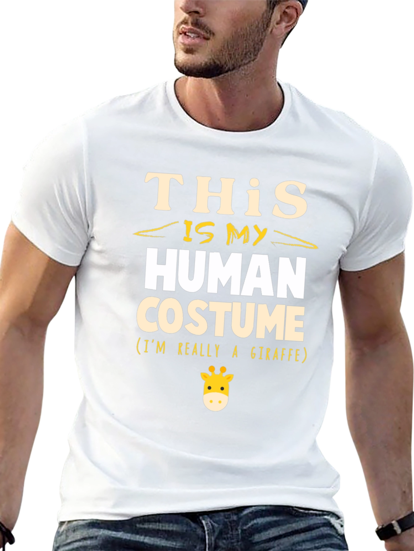 Human Costume Giraffe Graphic Tee