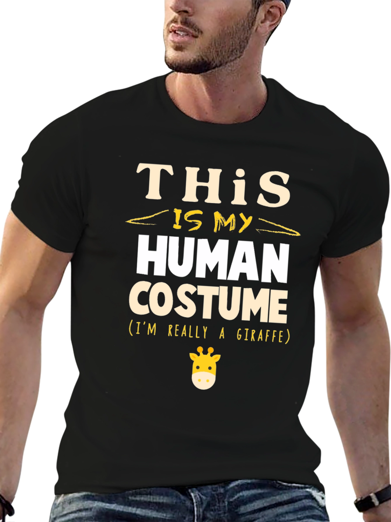Human Costume Giraffe Graphic Tee