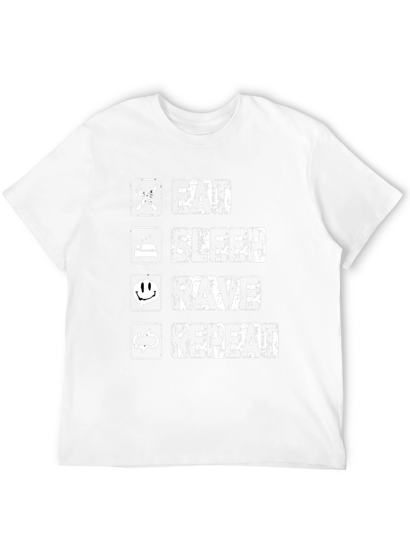 Eat Sleep Rave Repeat Black T-Shirt