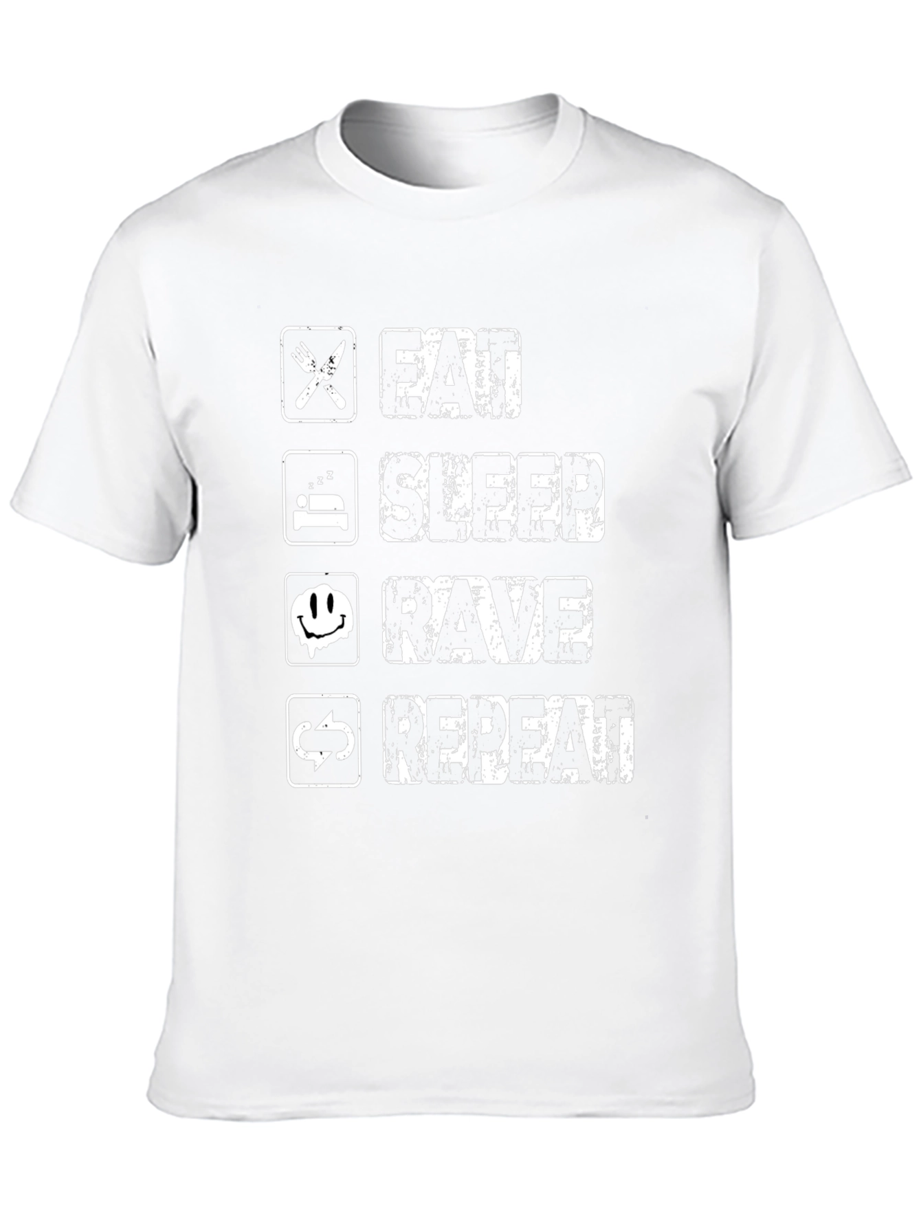 Eat Sleep Rave Repeat Black T-Shirt