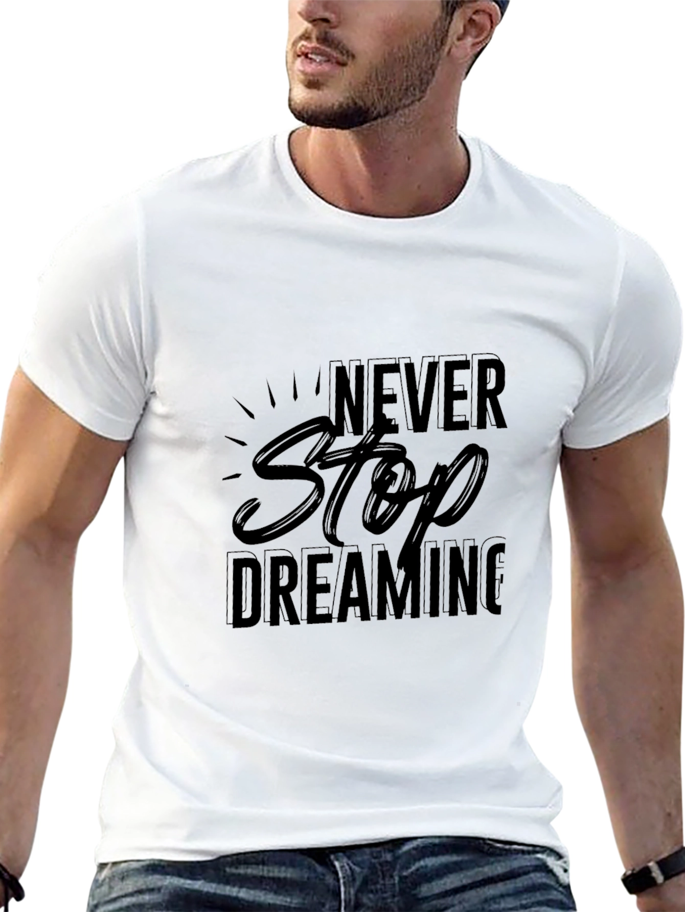 Never Stop Dreaming Black T-Shirt