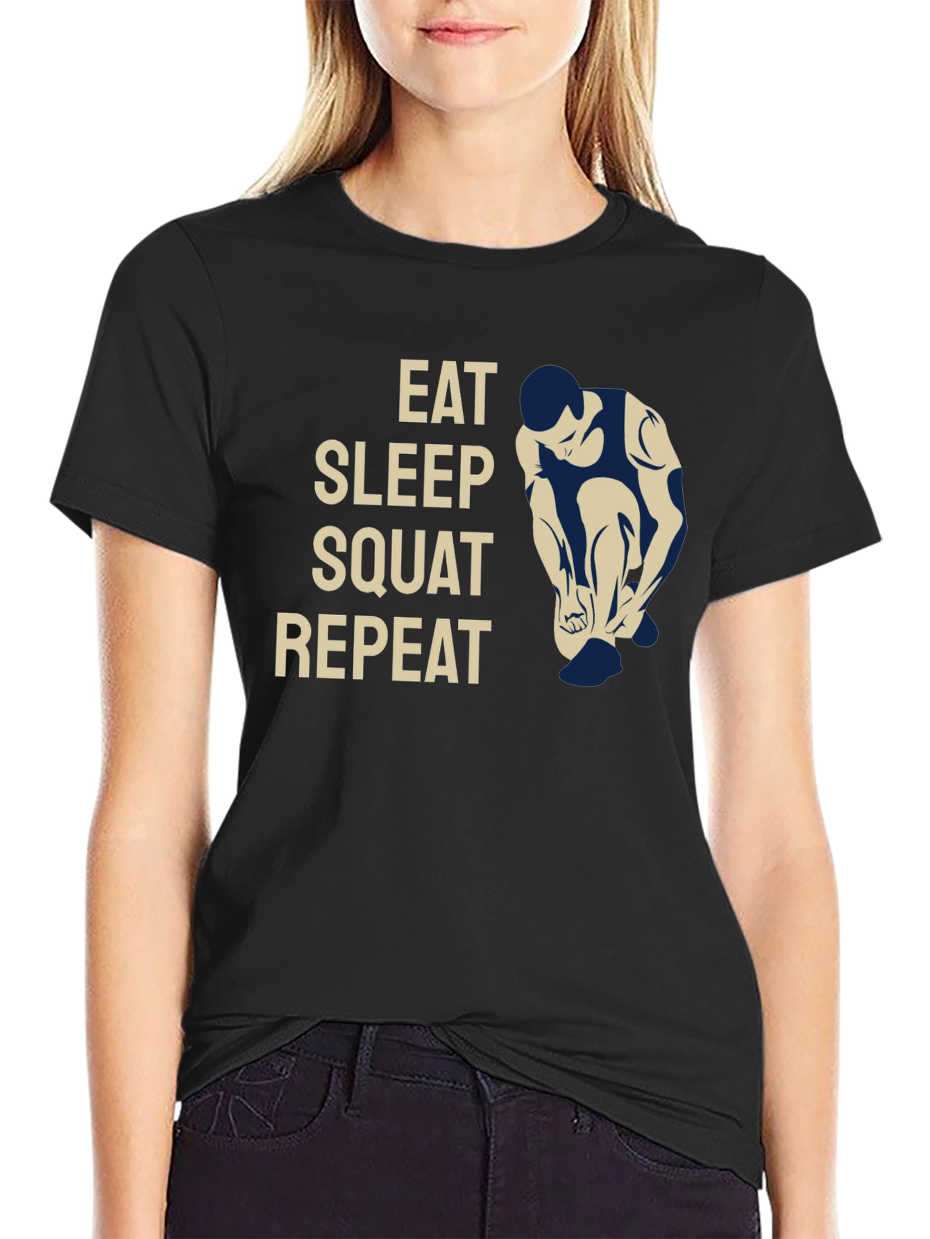 Eat Sleep Squat Repeat Graphic T-Shirt