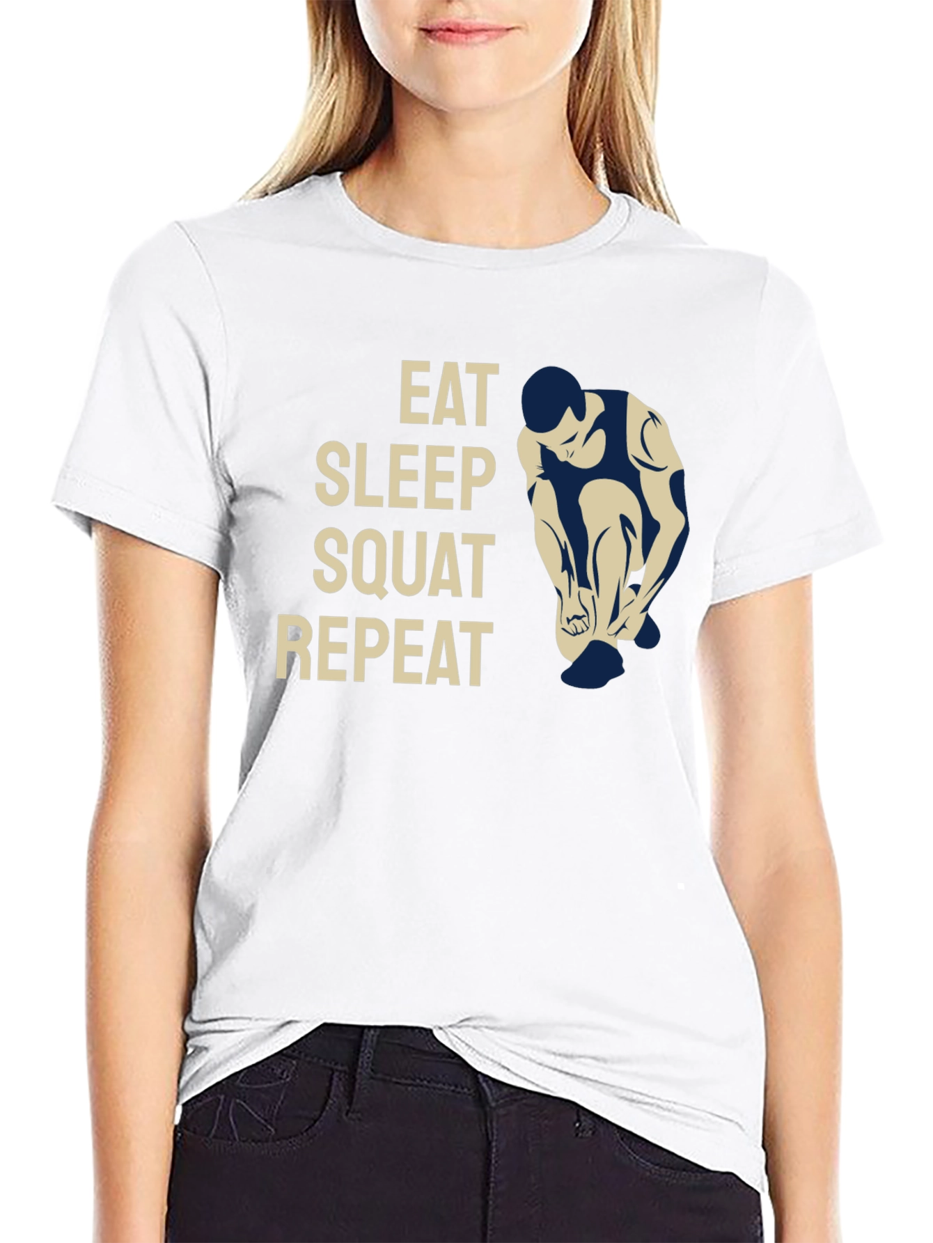 Eat Sleep Squat Repeat Graphic T-Shirt