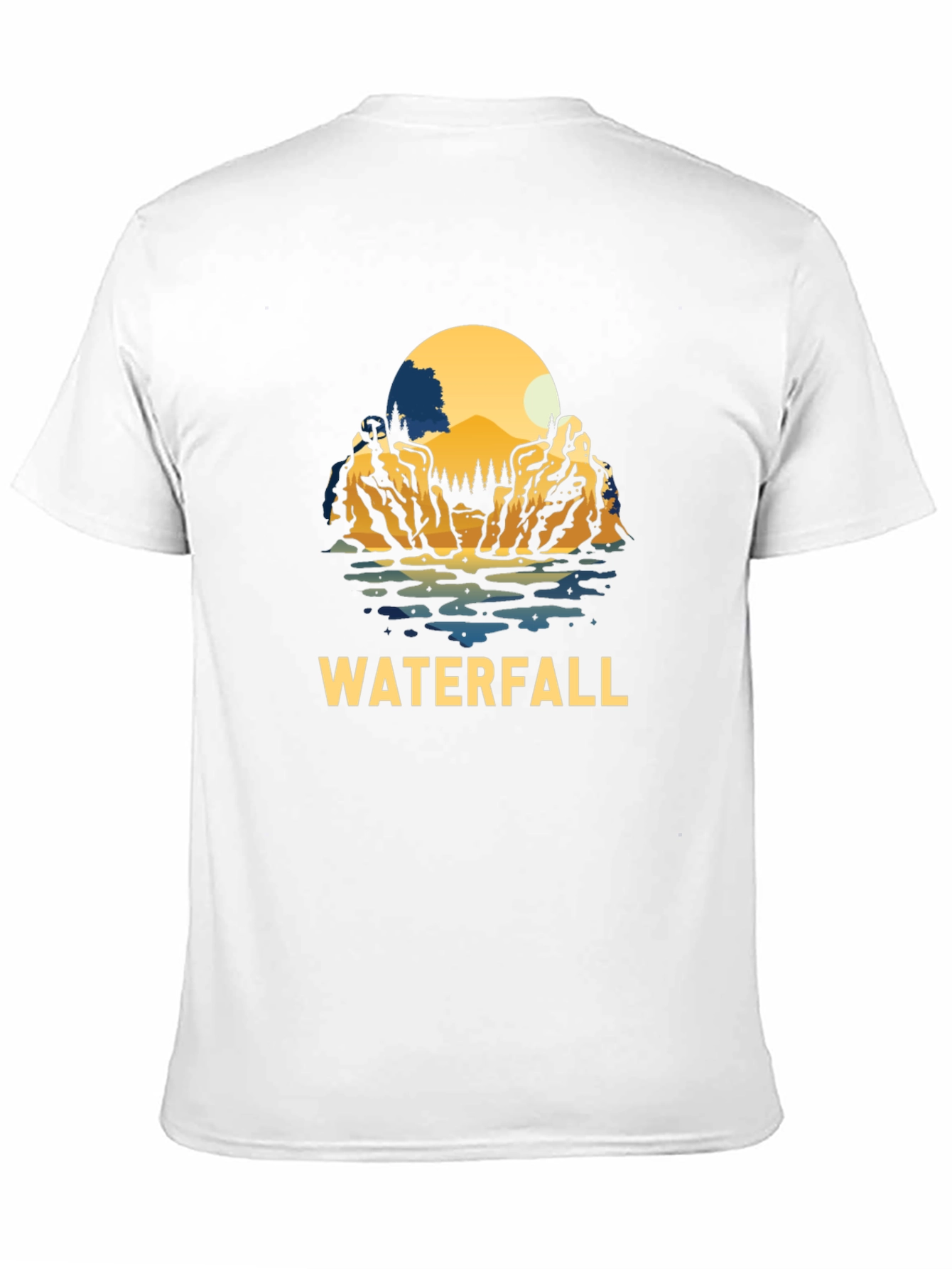 Waterfall Graphic Black T-Shirt