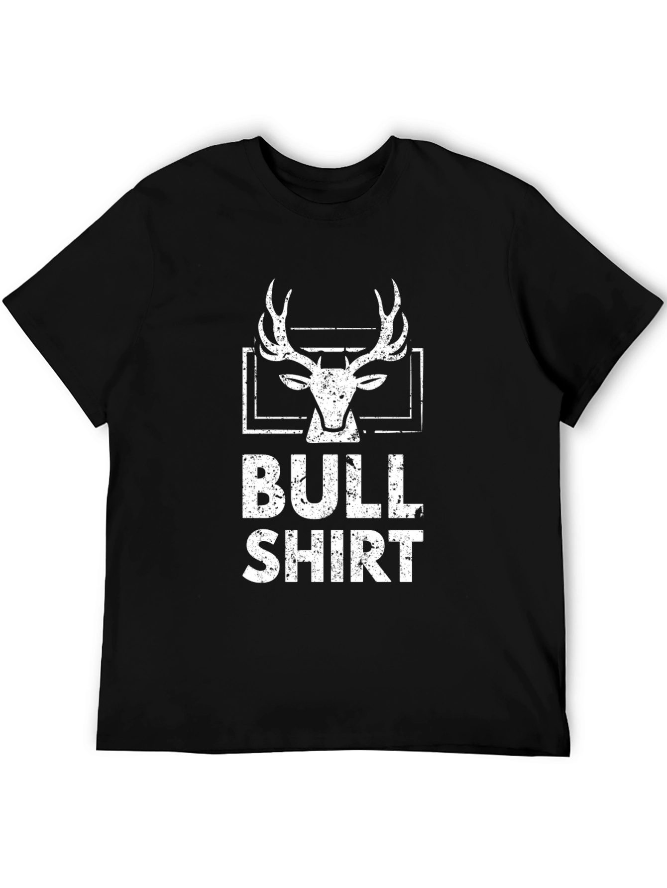 Bull Shirt Black Tee - Hunting Animal Design