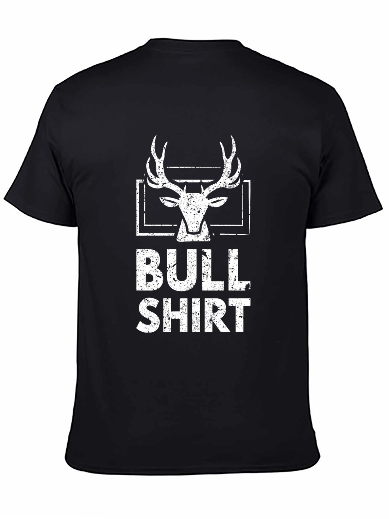Bull Shirt Black Tee - Hunting Animal Design