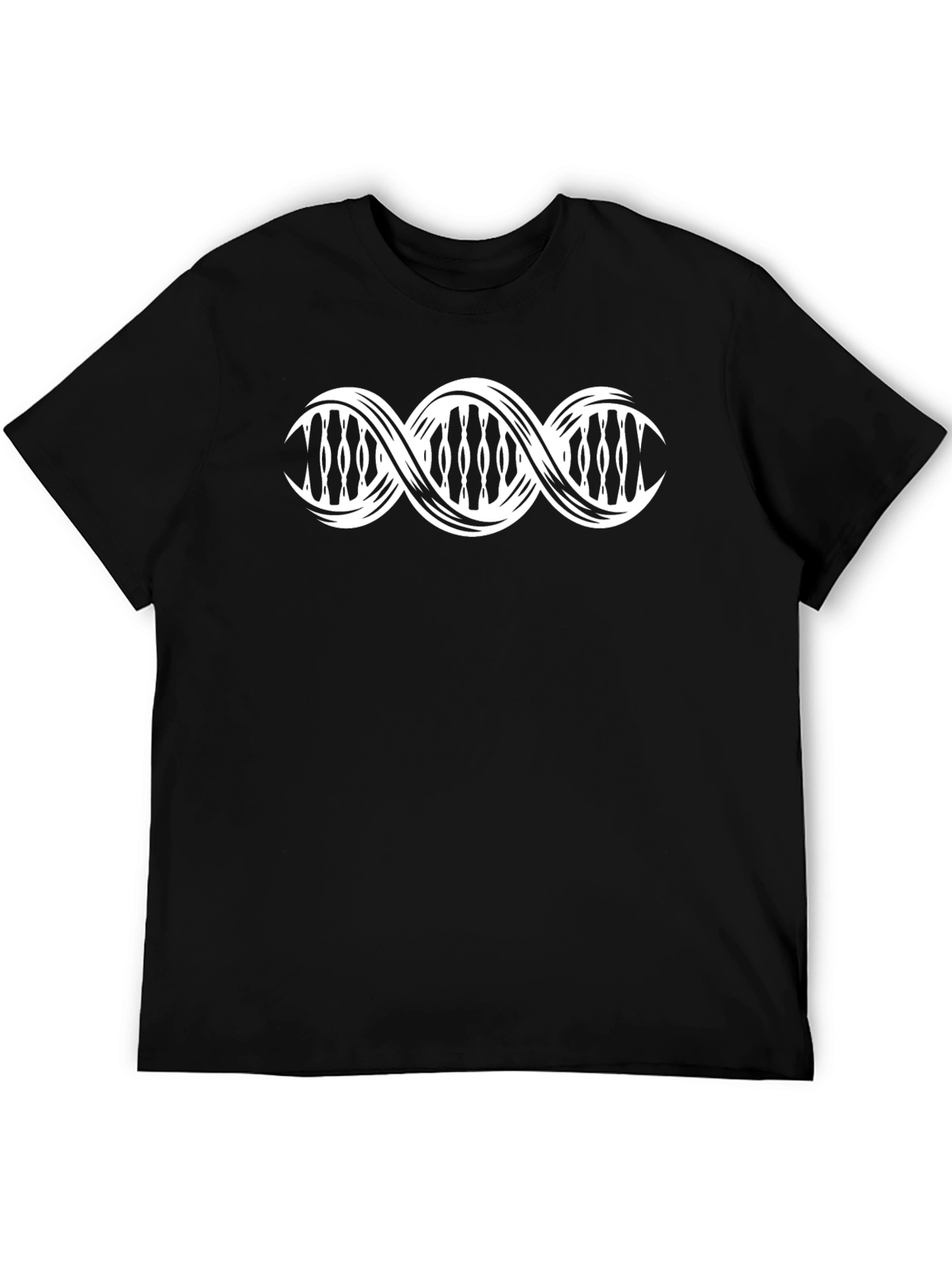 DNA Helix Graphic Print T-Shirt - Stylish Biology Tee