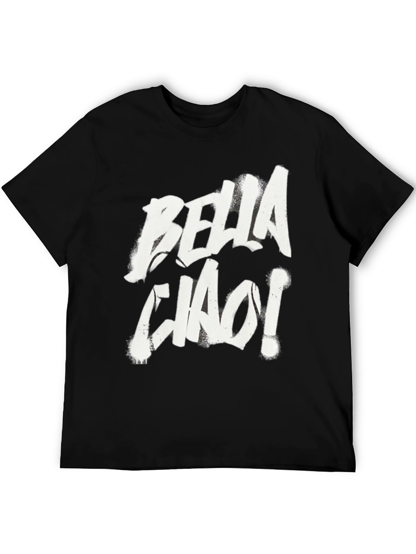 Bella Ciao Graphic Tee - Black Cotton T-Shirt
