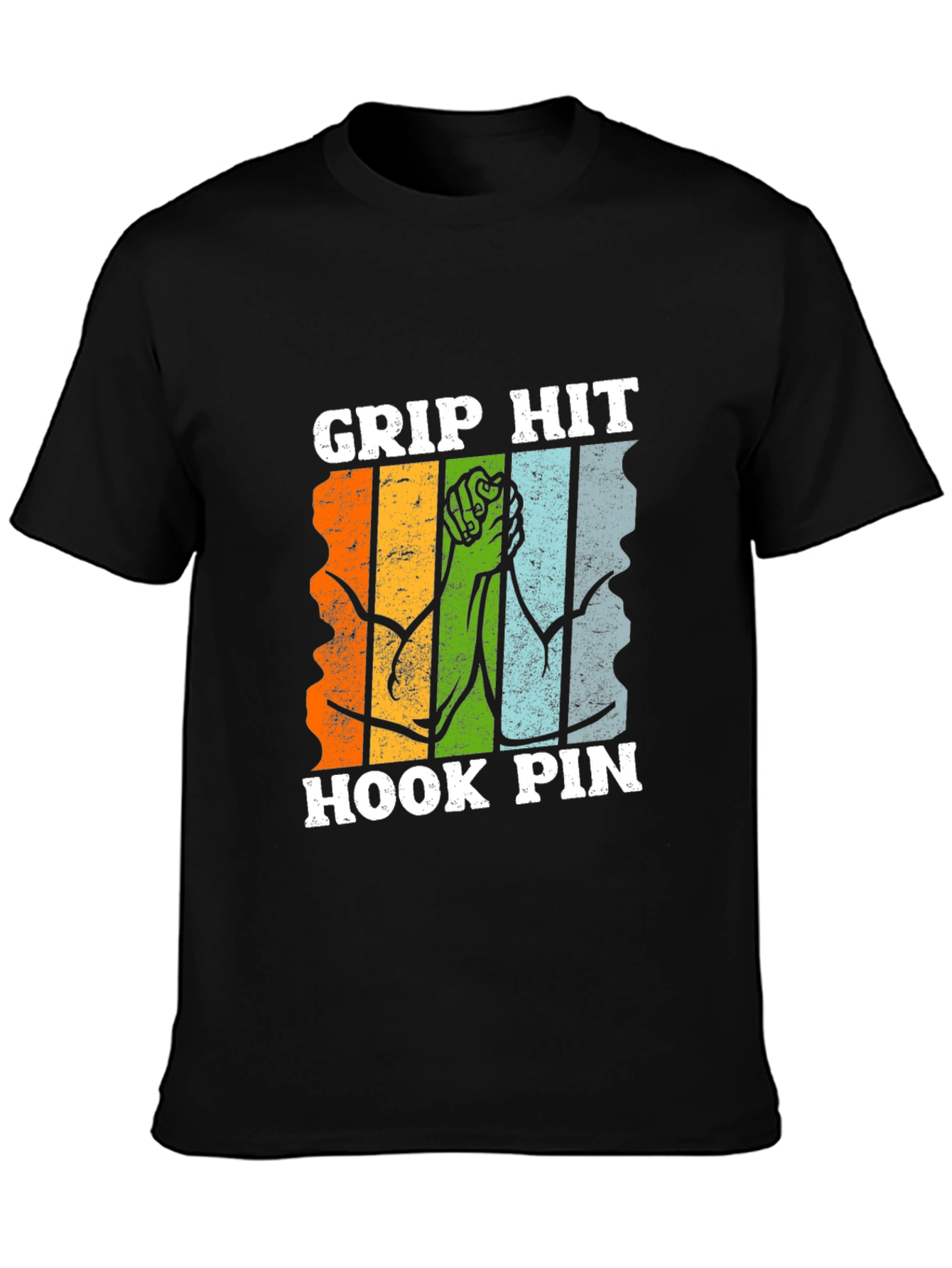 Grip Hit Hook Pin Arm Wrestling T-Shirt