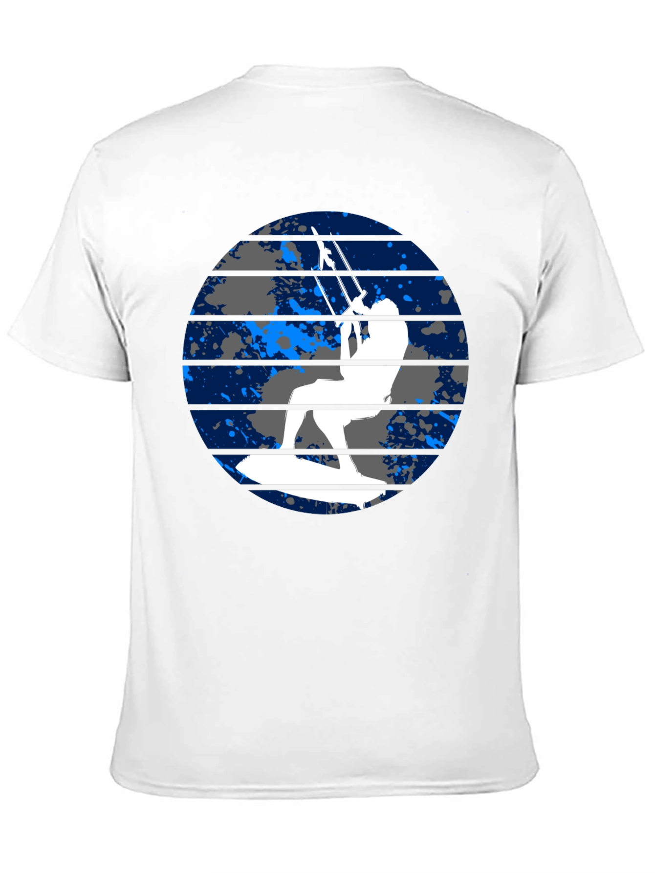 Kitesurfing Graphic Tee - Black Cotton T-Shirt