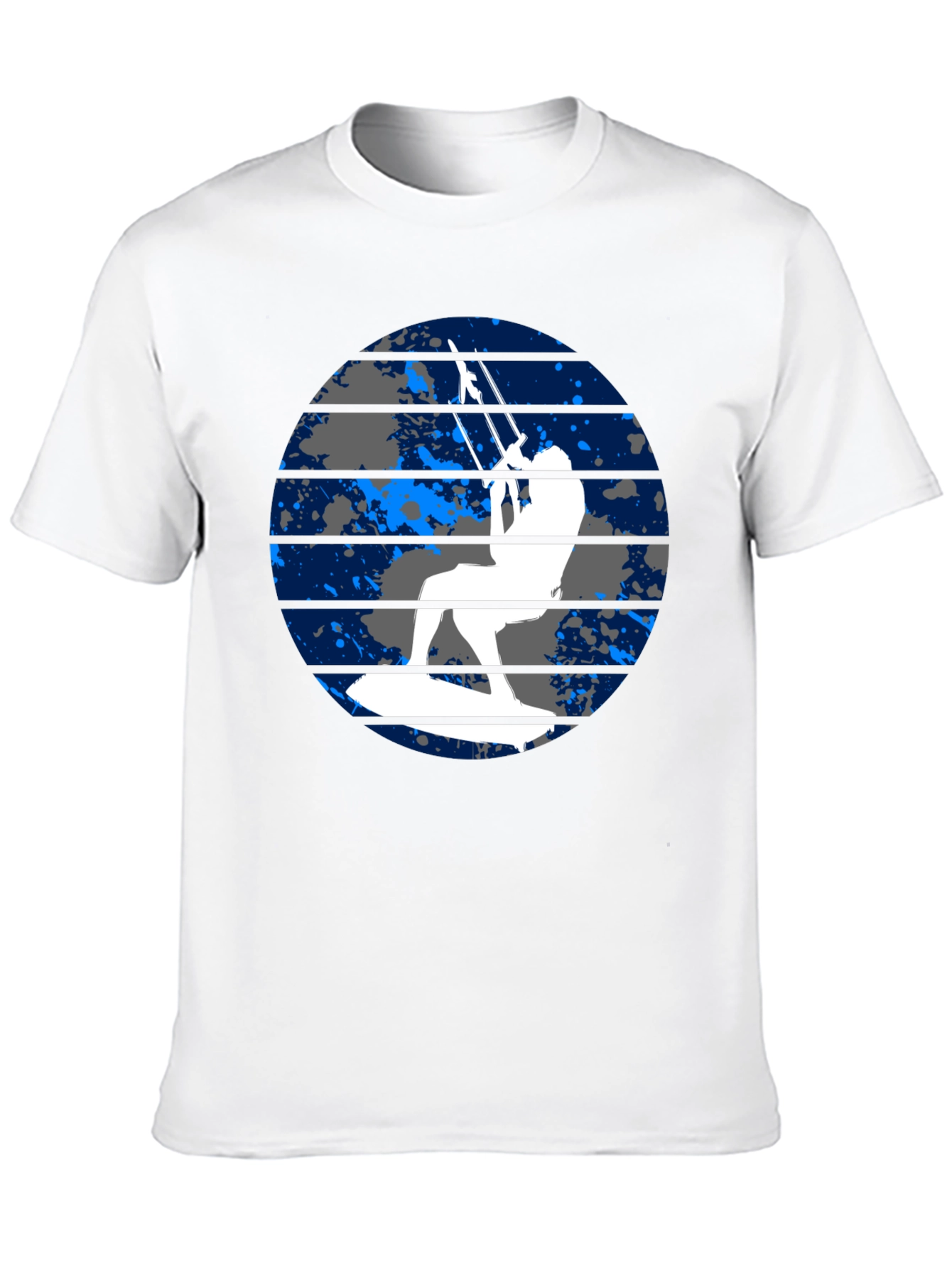 Kitesurfing Graphic Tee - Black Cotton T-Shirt