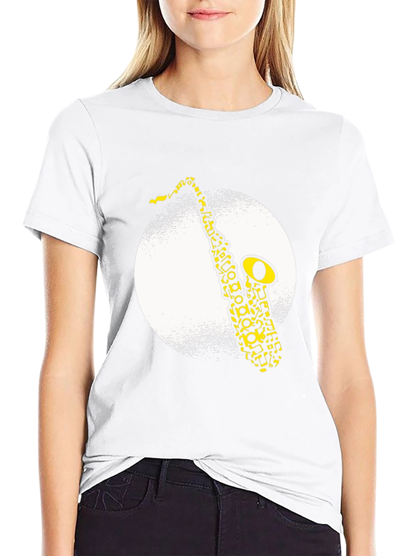 Saxophone Graphic Tee - Cool Music Shirt