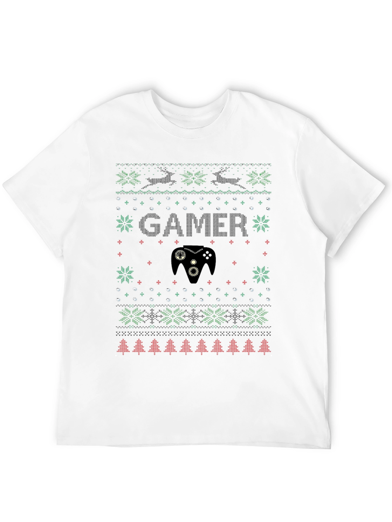 Gamer Ugly Christmas Sweater T-Shirt - Holiday Gaming Tee