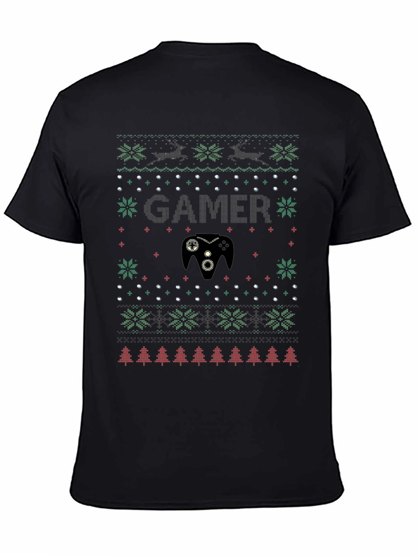 Gamer Ugly Christmas Sweater T-Shirt - Holiday Gaming Tee