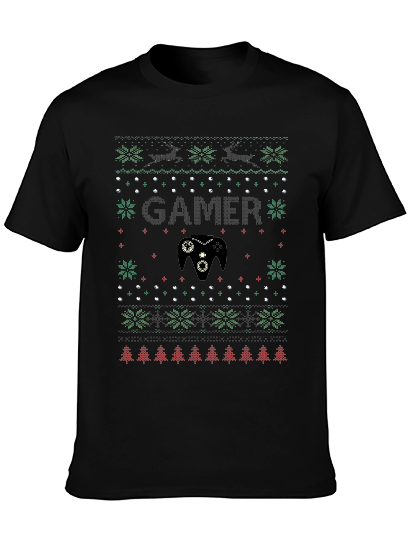 Gamer Ugly Christmas Sweater T-Shirt - Holiday Gaming Tee