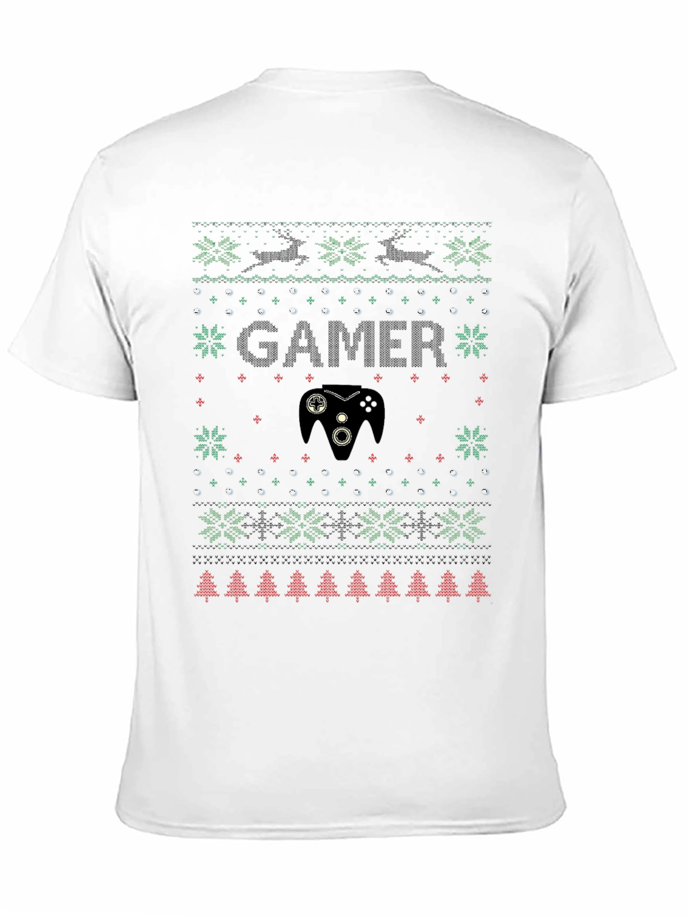 Gamer Ugly Christmas Sweater T-Shirt - Holiday Gaming Tee