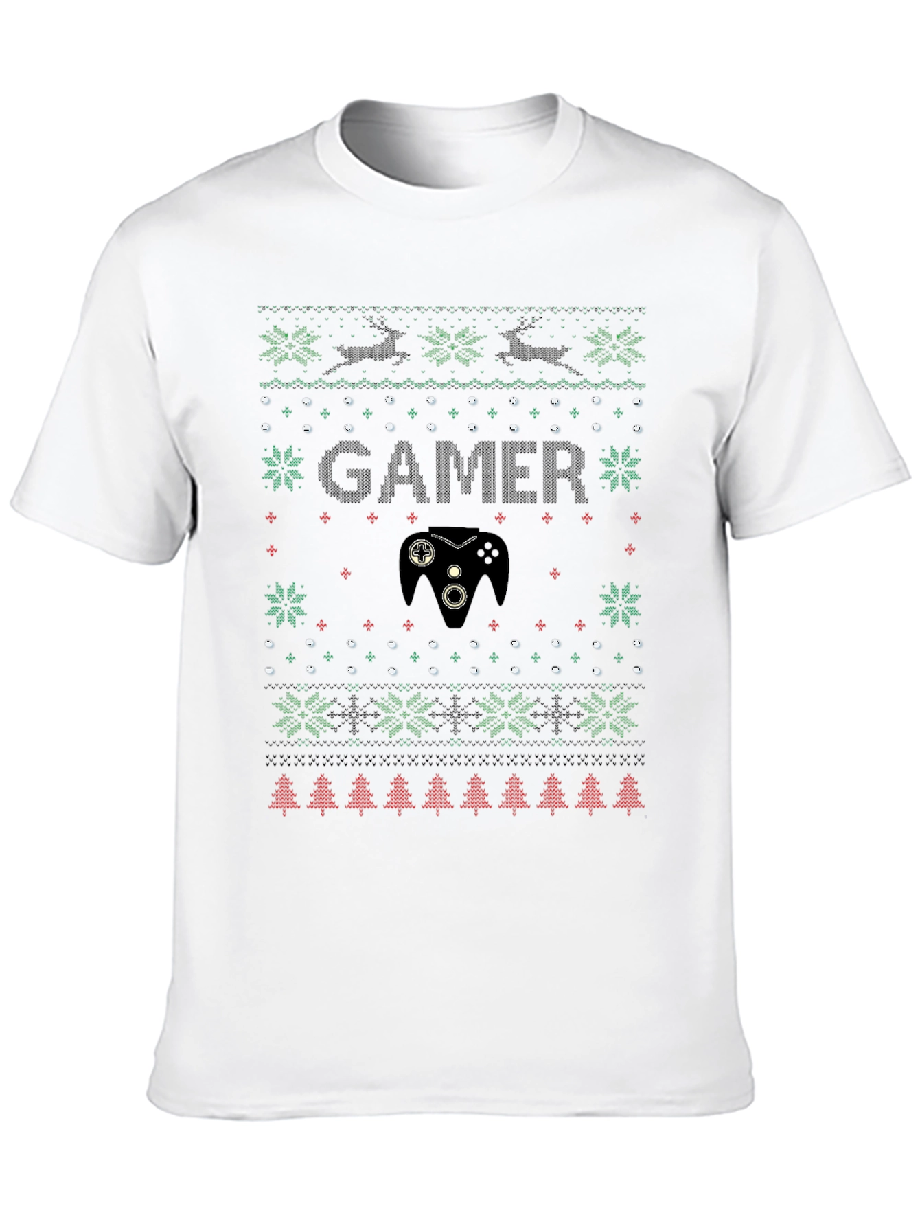 Gamer Ugly Christmas Sweater T-Shirt - Holiday Gaming Tee