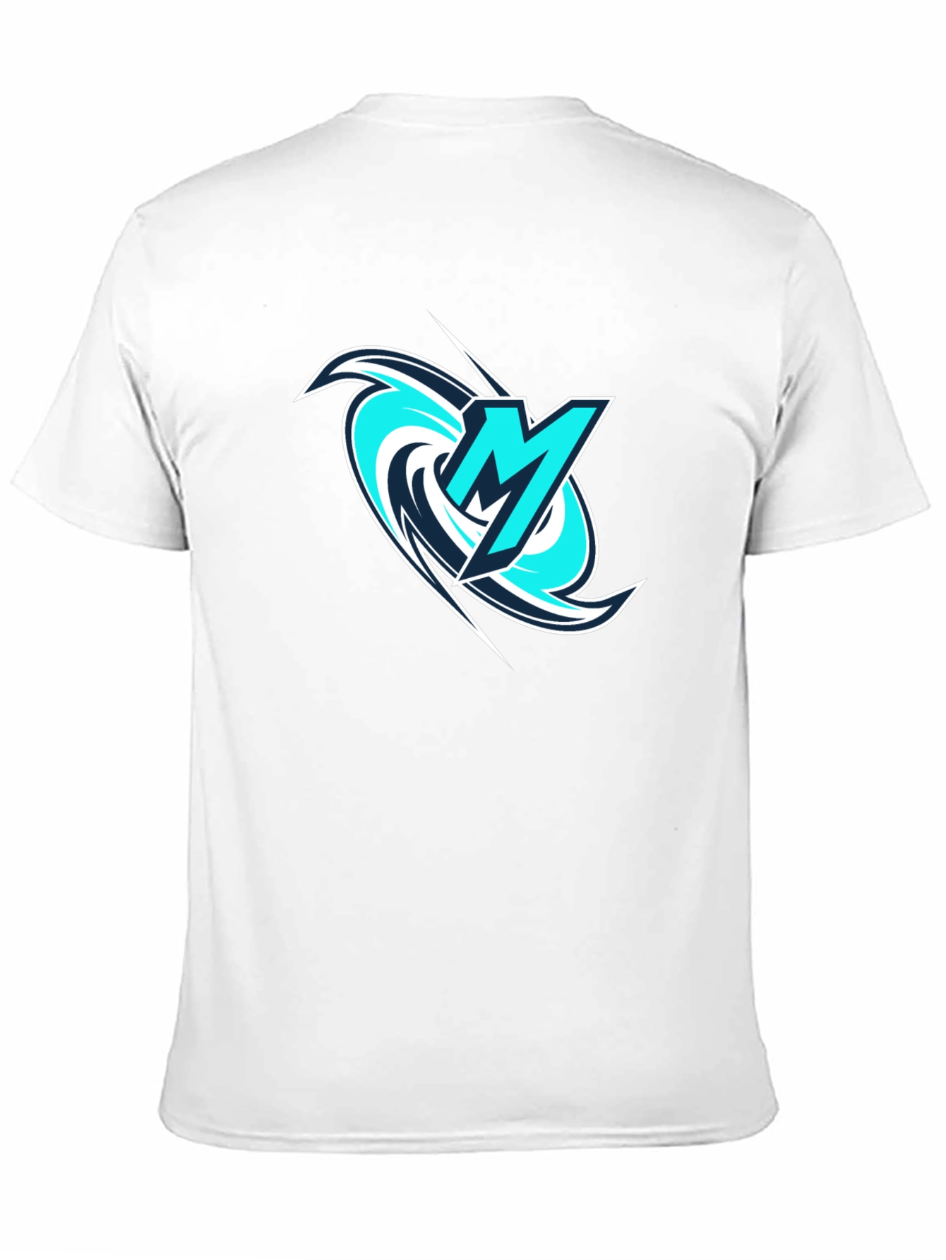 Mens Black Tee with Stylish M Logo