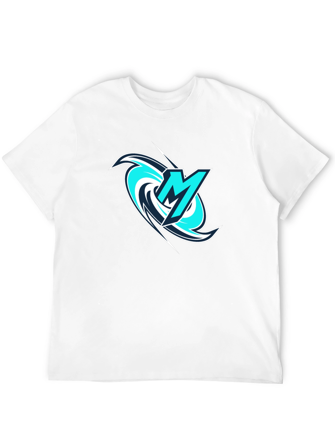 Mens Black Tee with Stylish M Logo