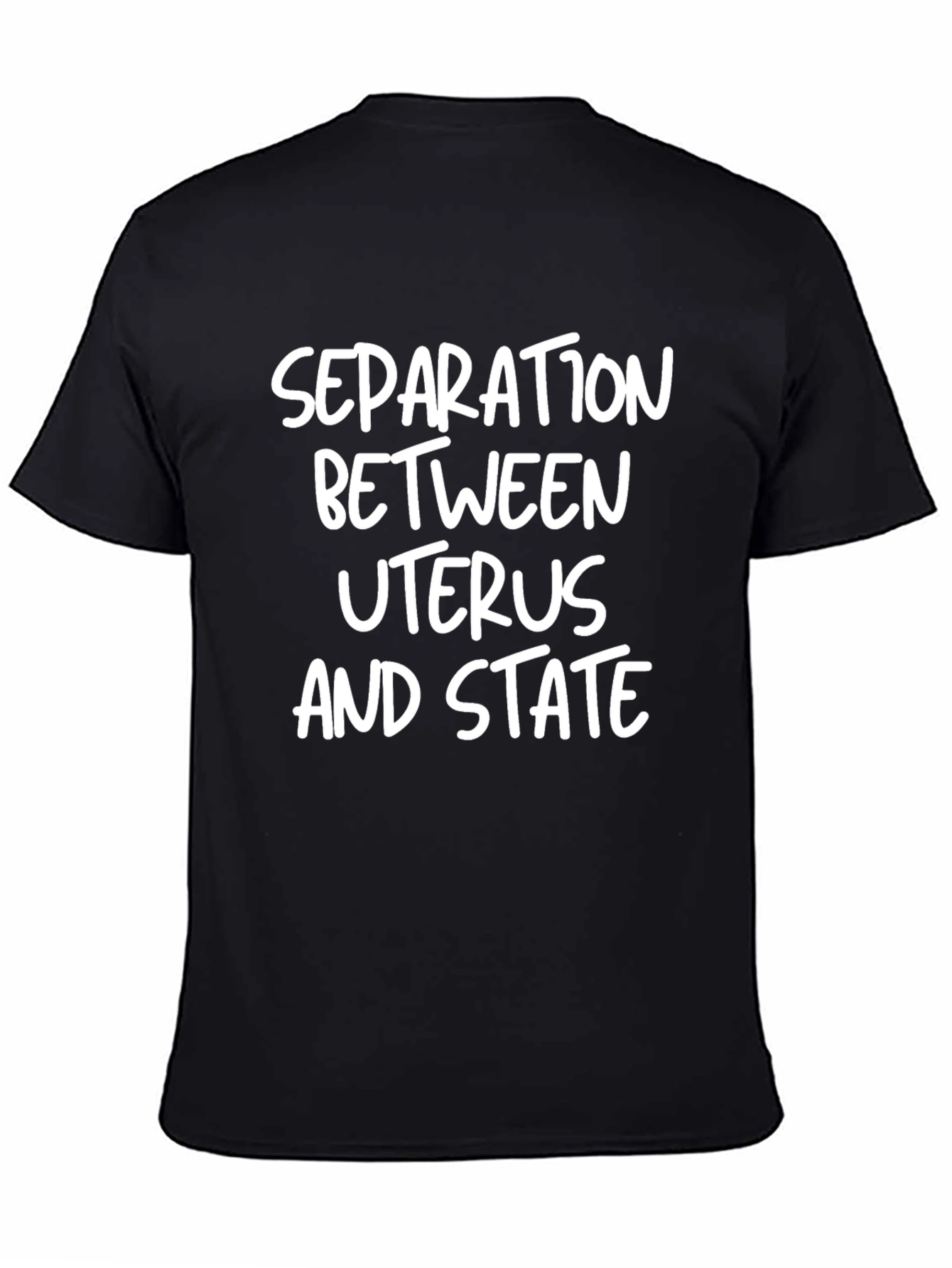 Separation Between Uterus and State Black T-Shirt