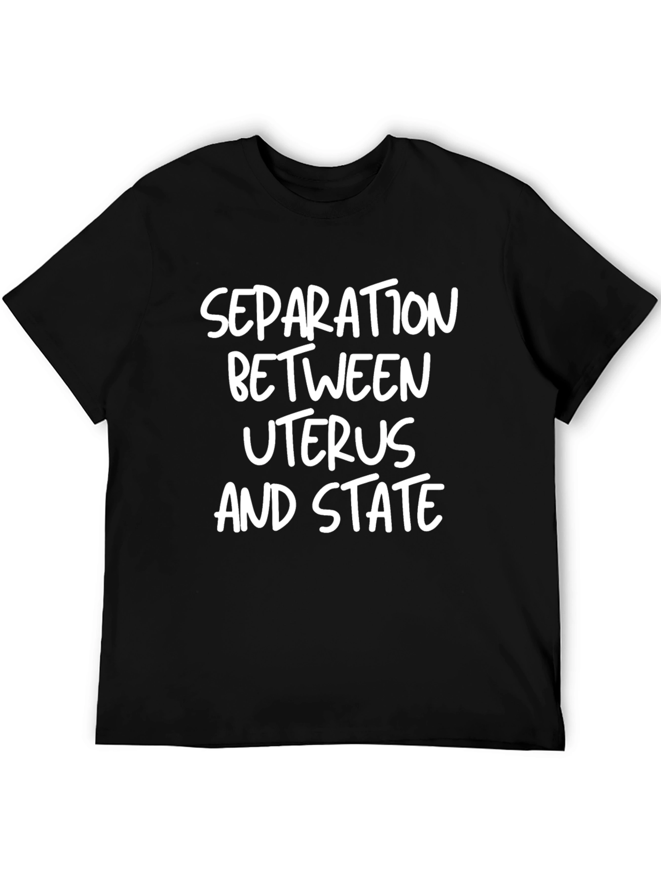 Separation Between Uterus and State Black T-Shirt