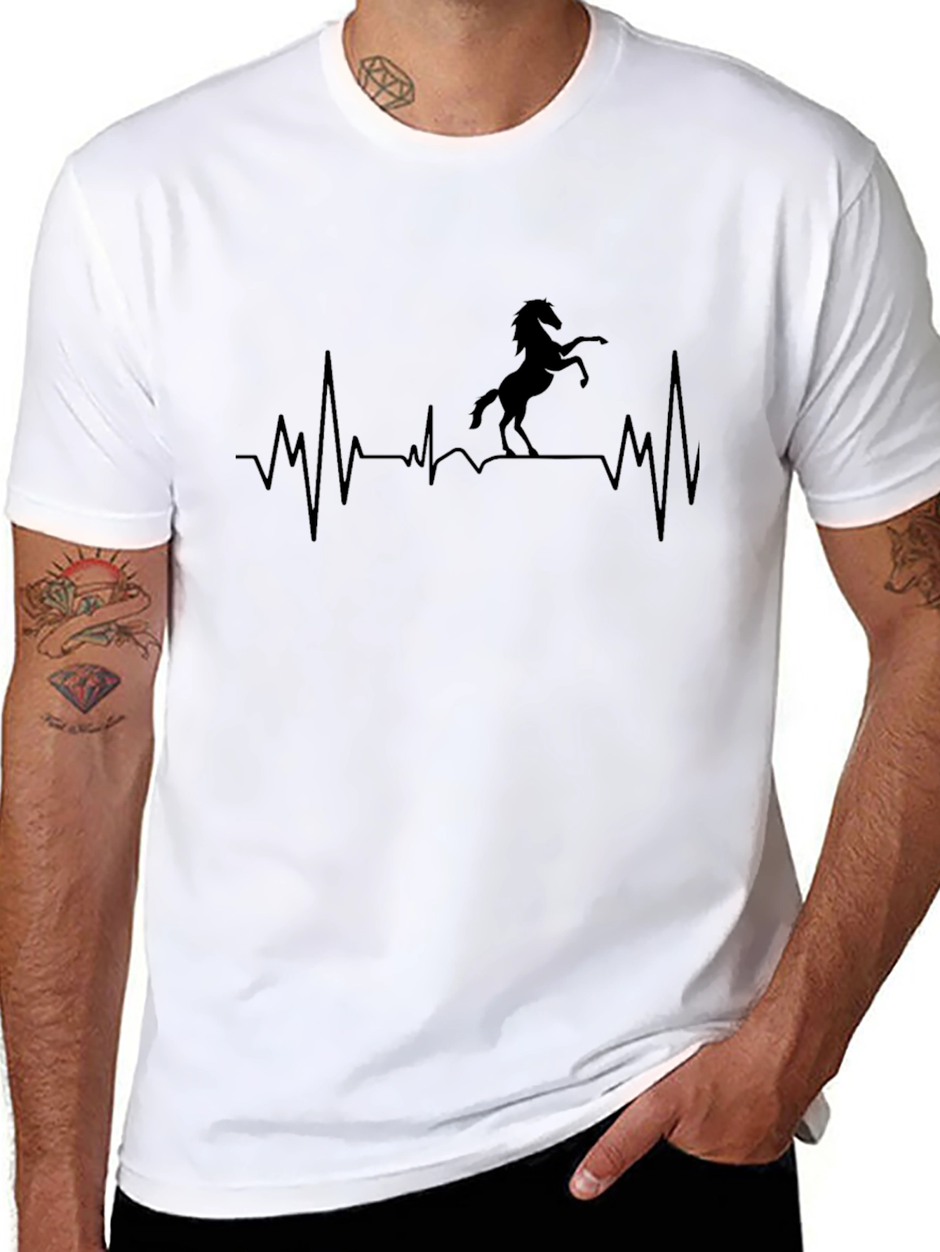 Horse Heartbeat T-Shirt - Equestrian Style