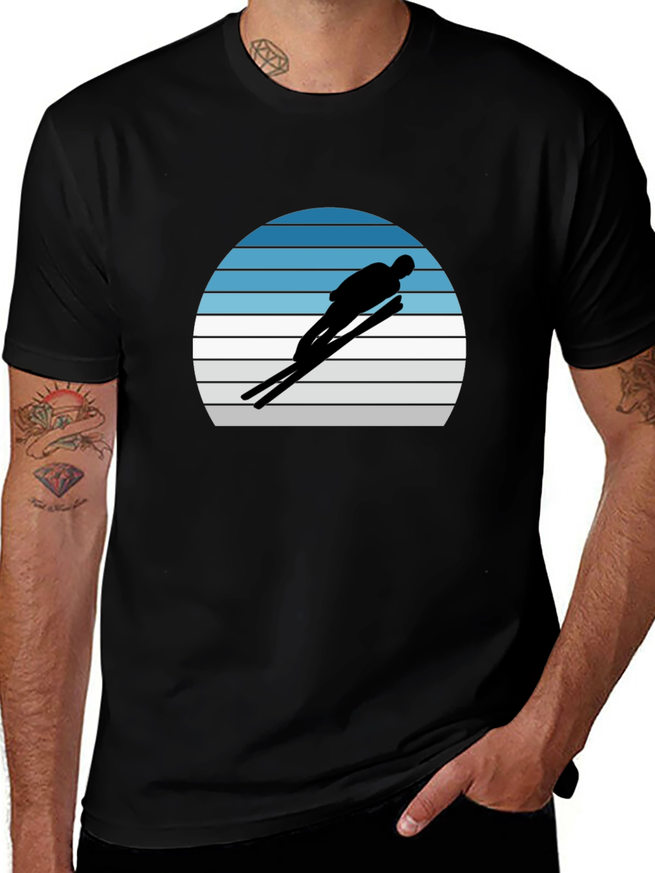 Retro Ski Jumper Graphic Tee