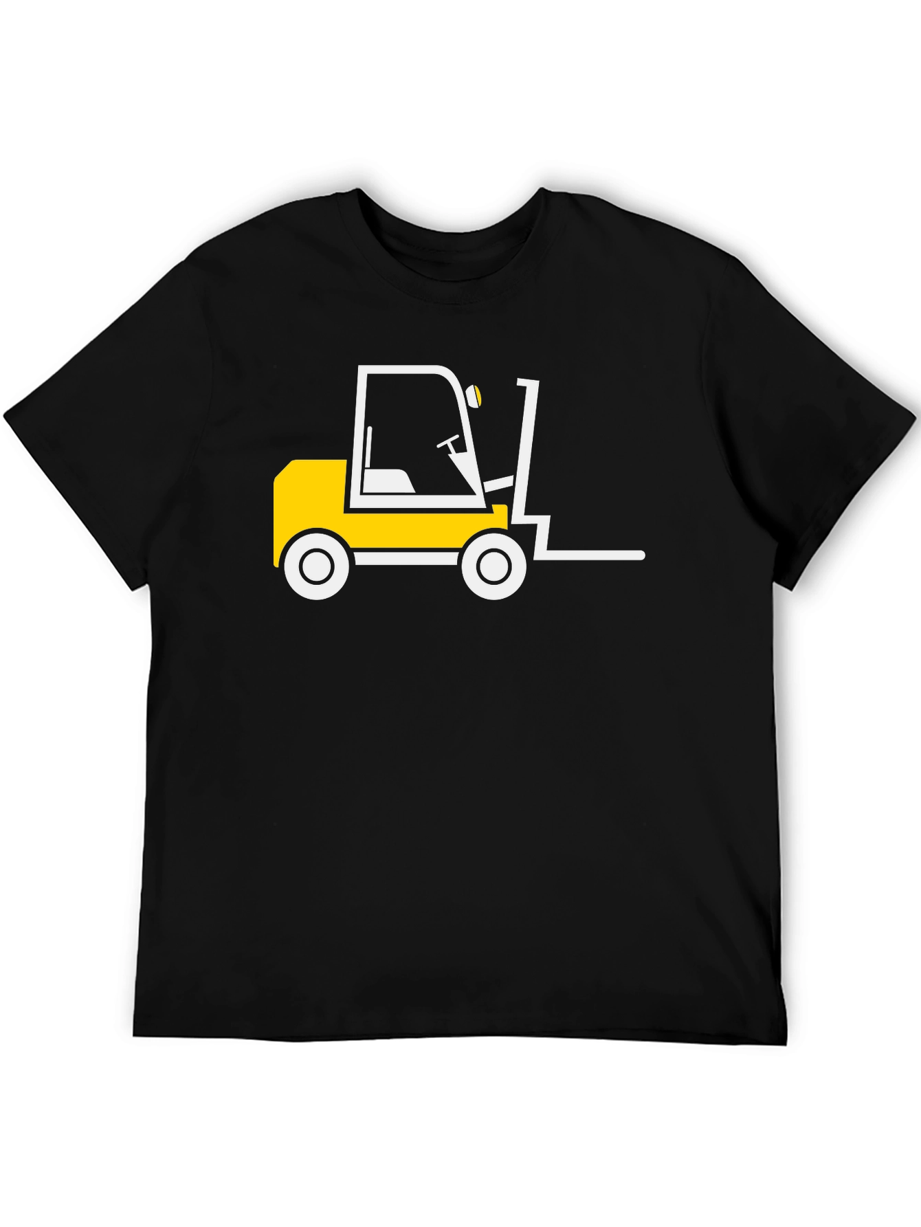 Forklift Graphic Tee - Black Cotton T-Shirt